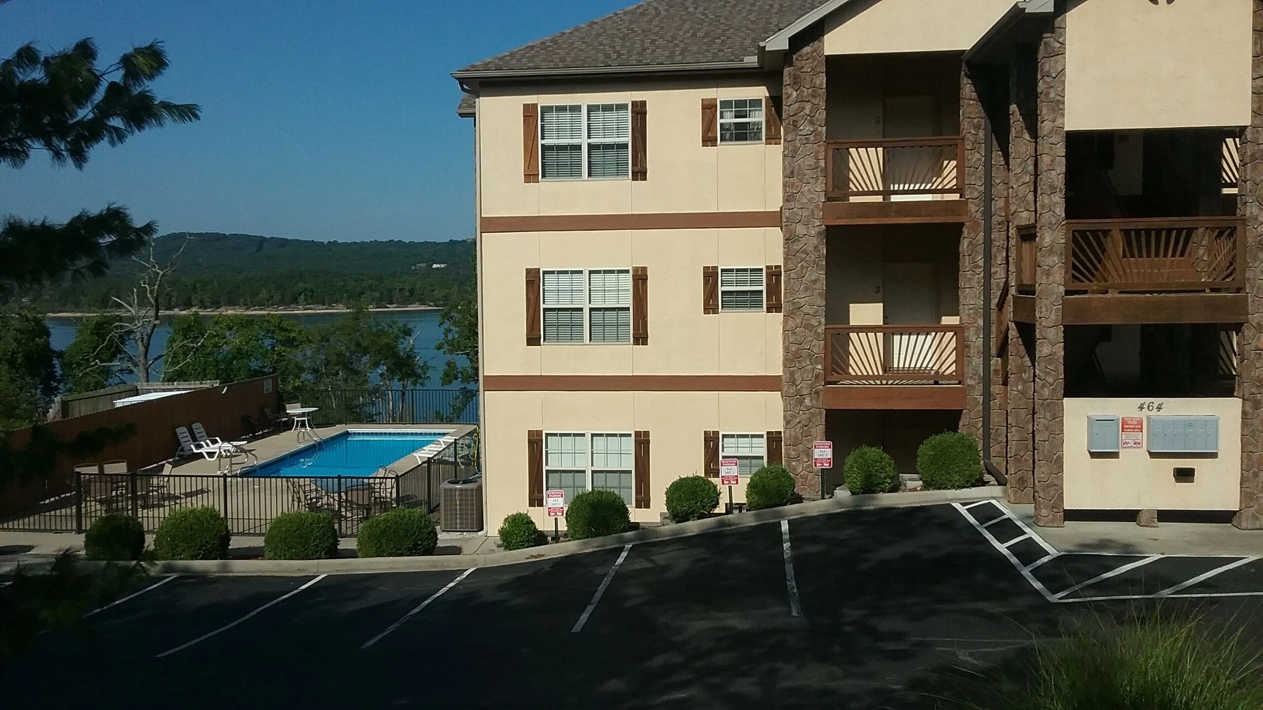 Our second floor condo is steps from the pool