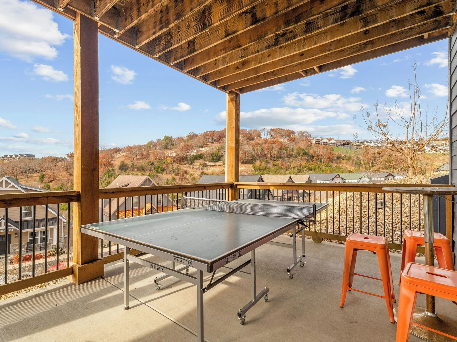 Enjoy a spirited game of ping pong alfresco