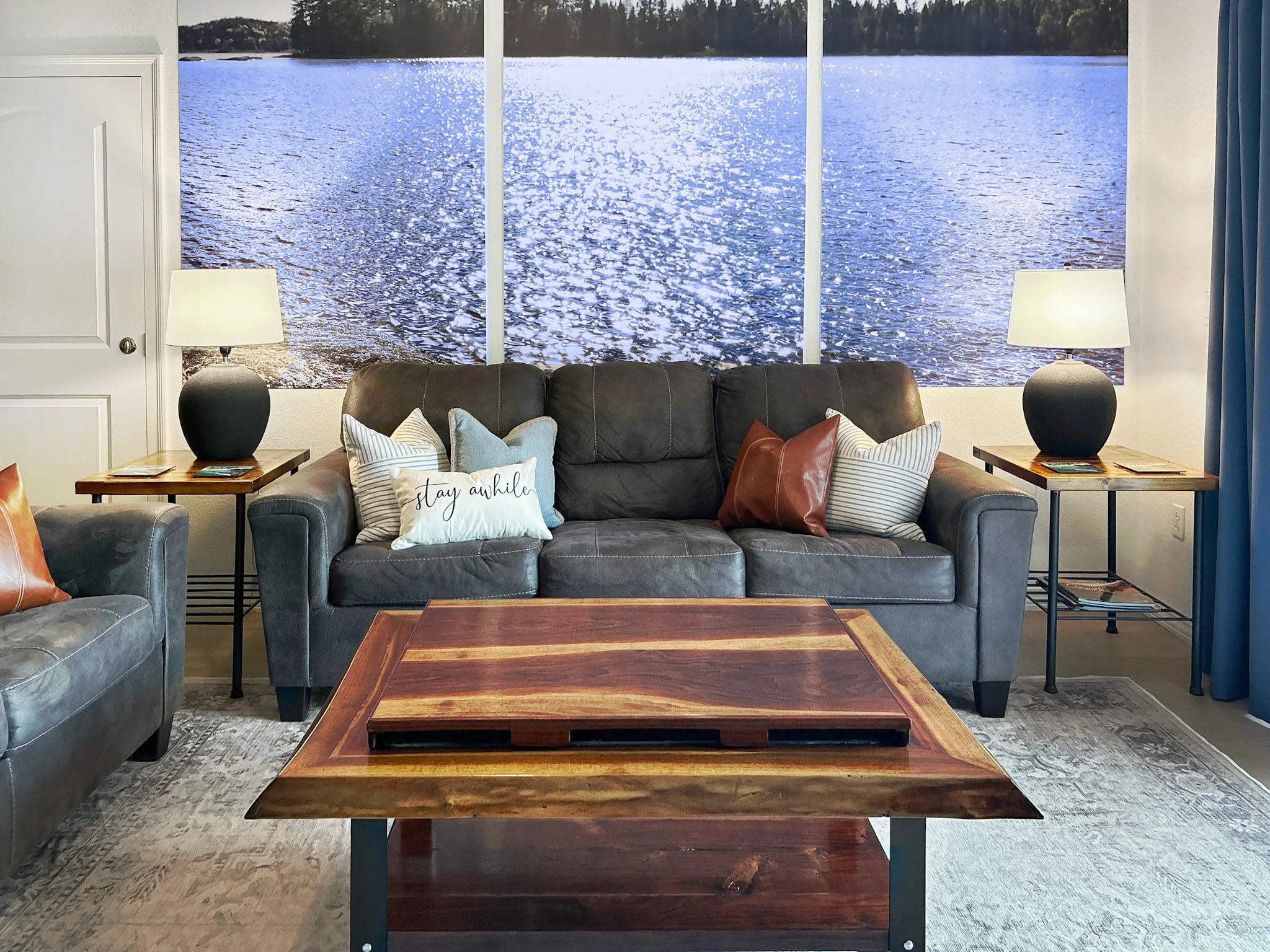 ...where you can get cozy around the coffee table...