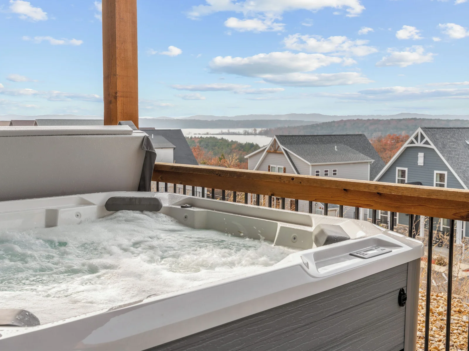 The private hot tub overlooking Table Rock Lake