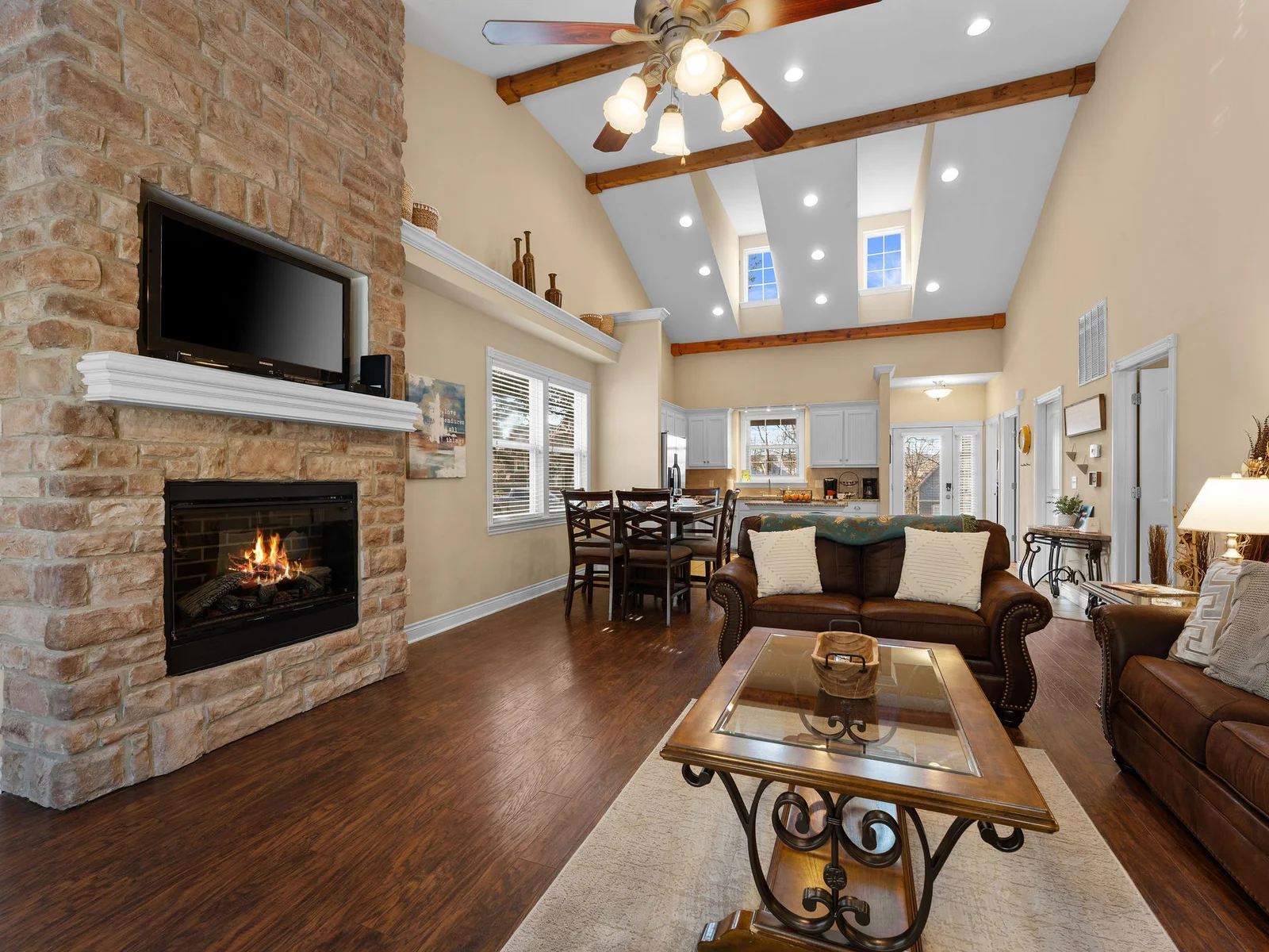 Warn and inviting living room