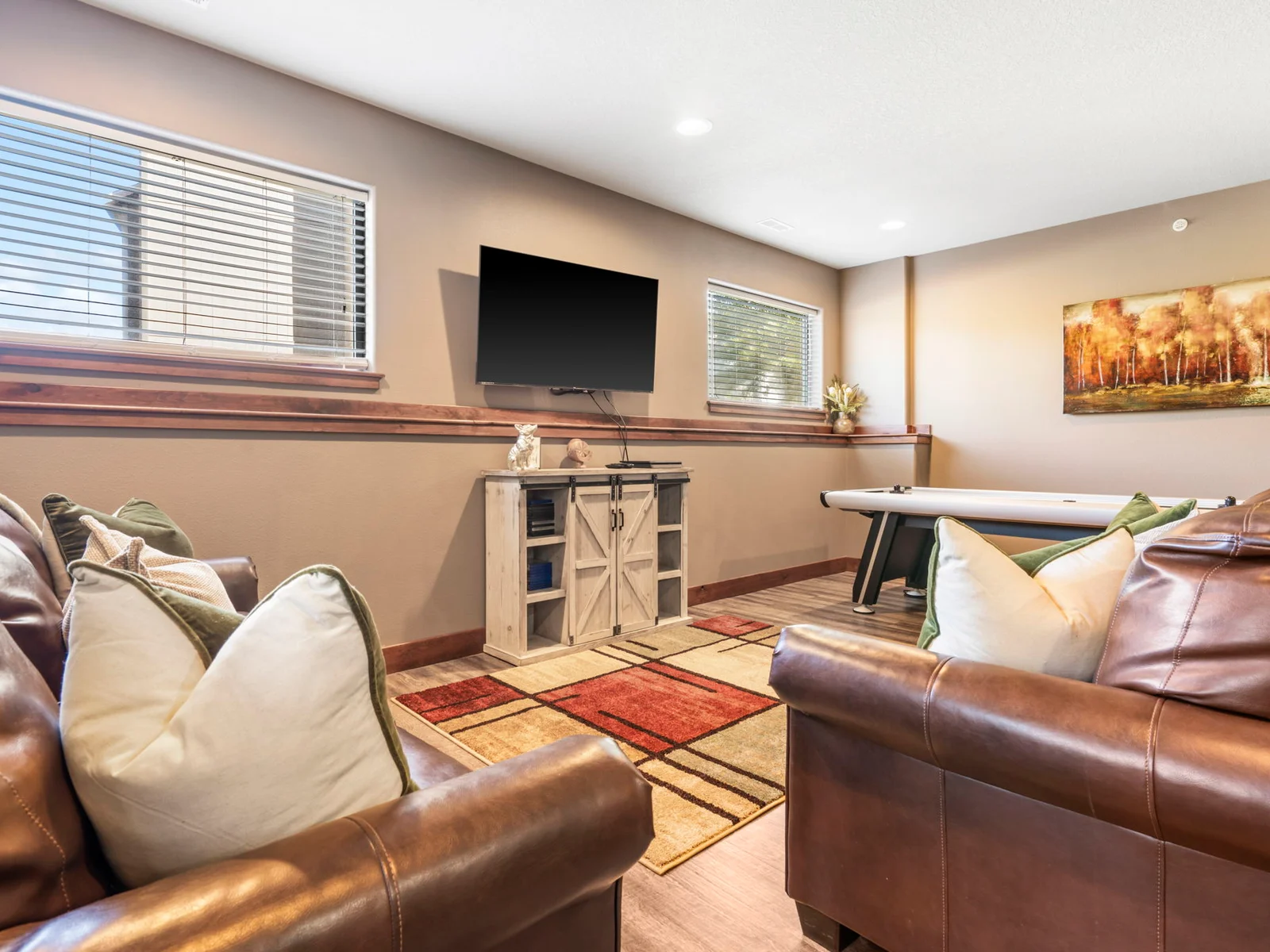 Lower level TV area