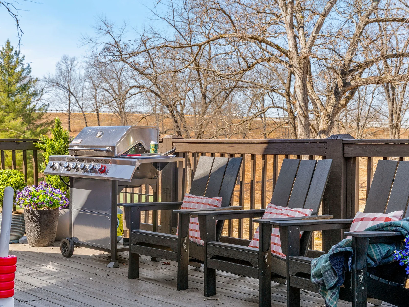 Space to gather and chat while you grill