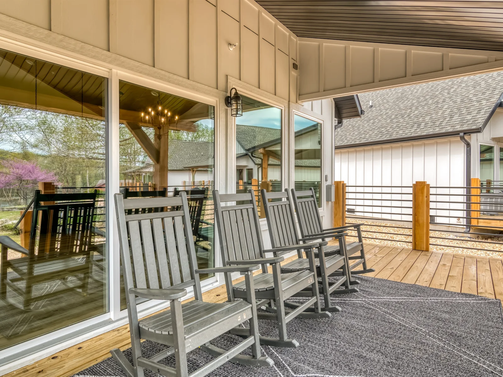 Rock and relax on your back porch