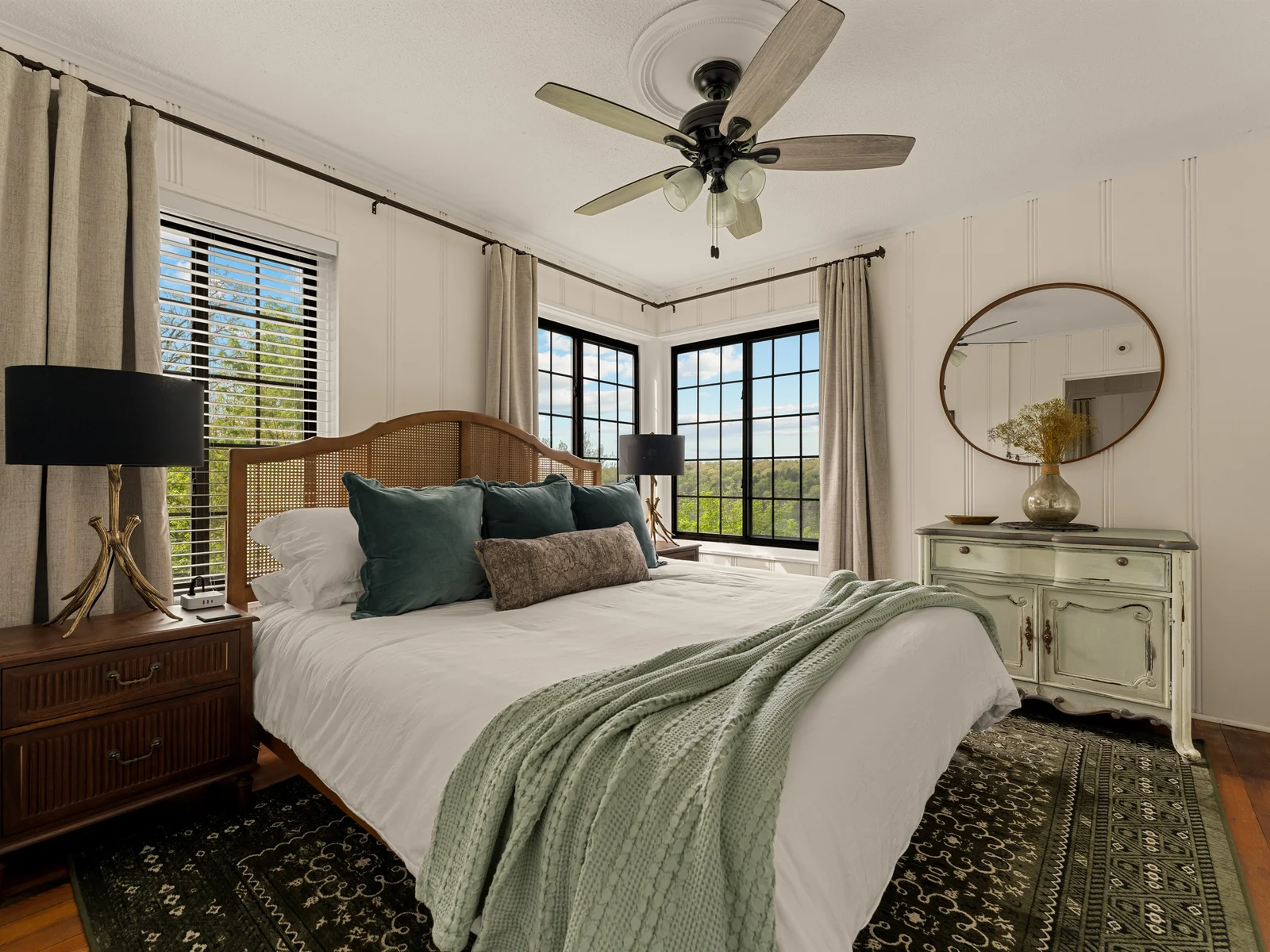 Wake up to natural light and peaceful views.