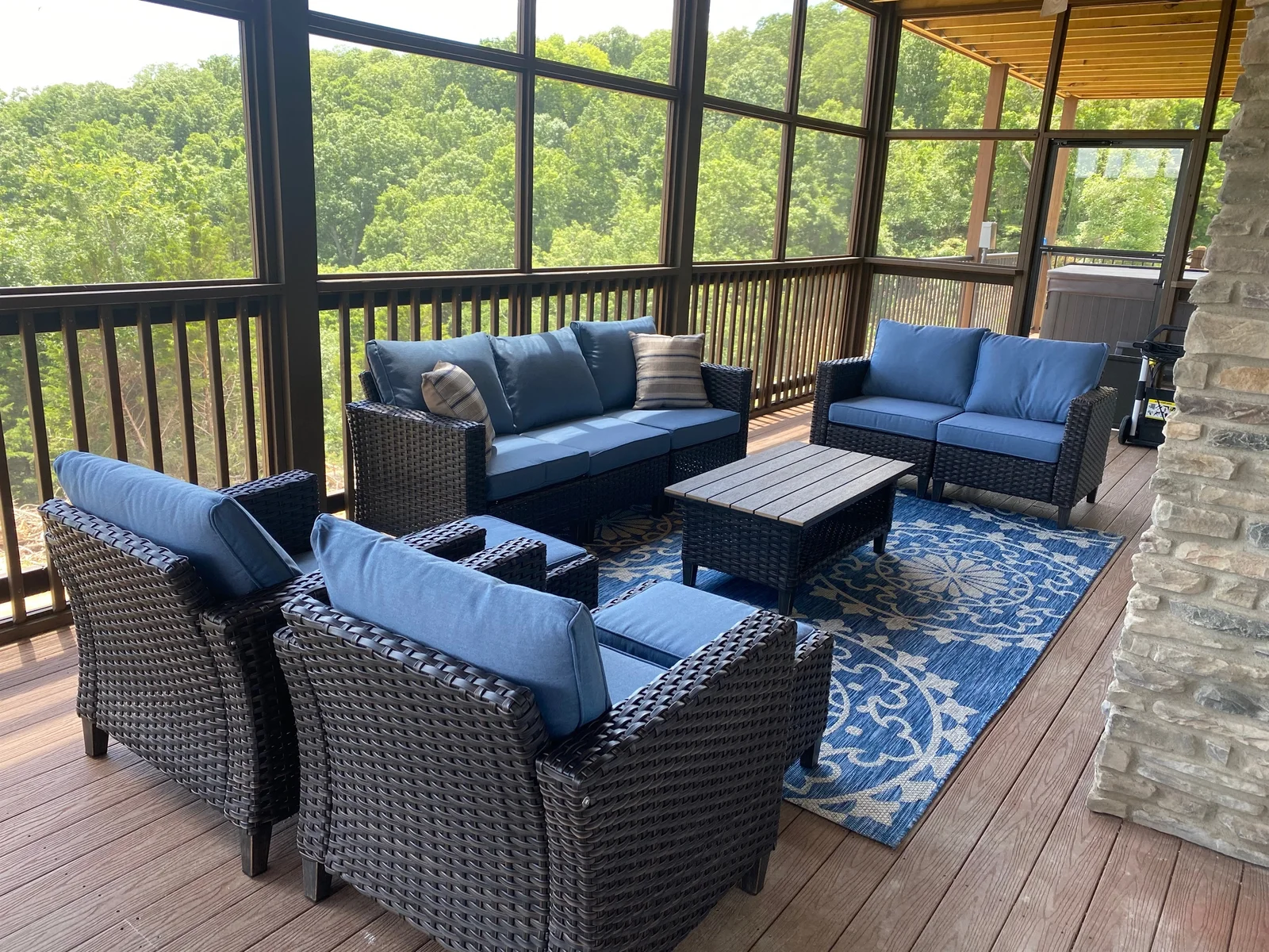 Lower level screened porch