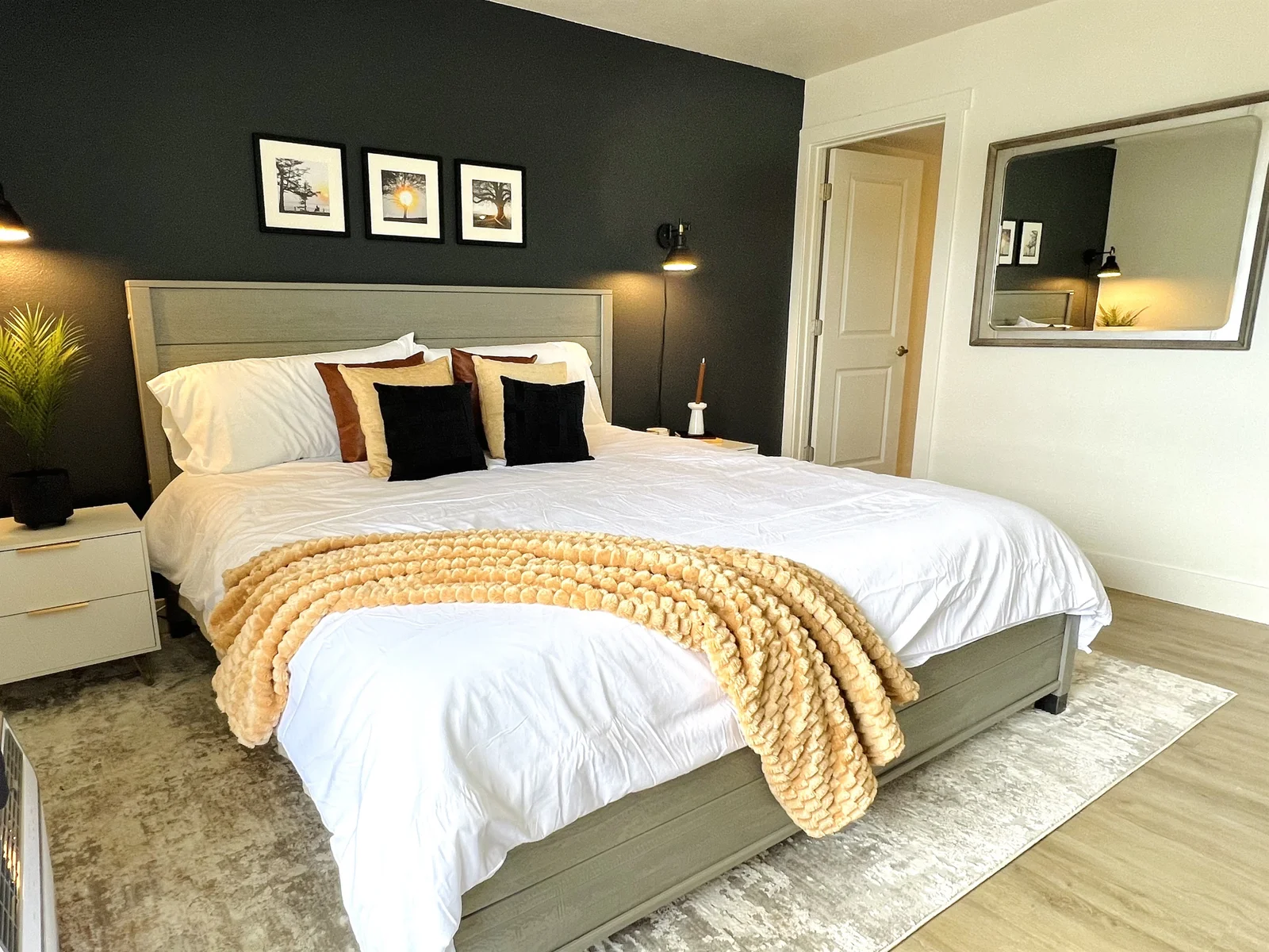 Left King bedroom with ensuite bathroom!