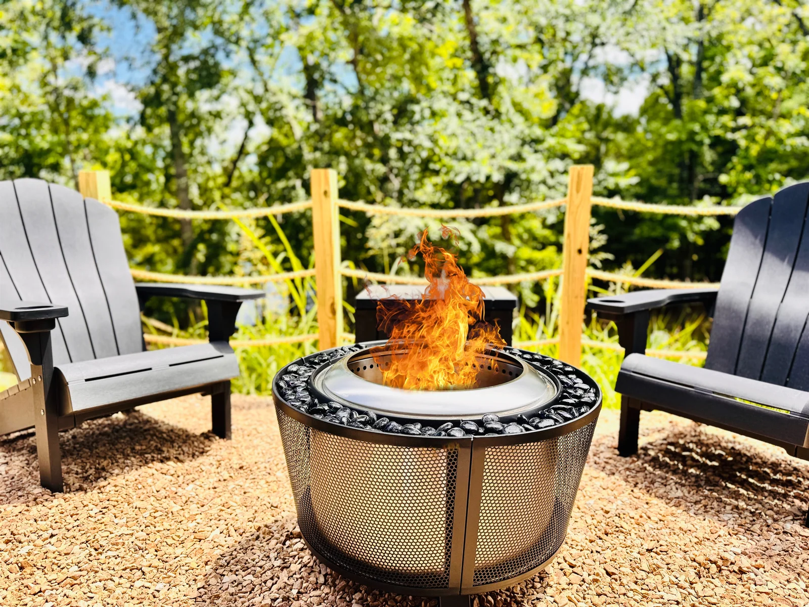 Sit and enjoy the Lakeview around the fire