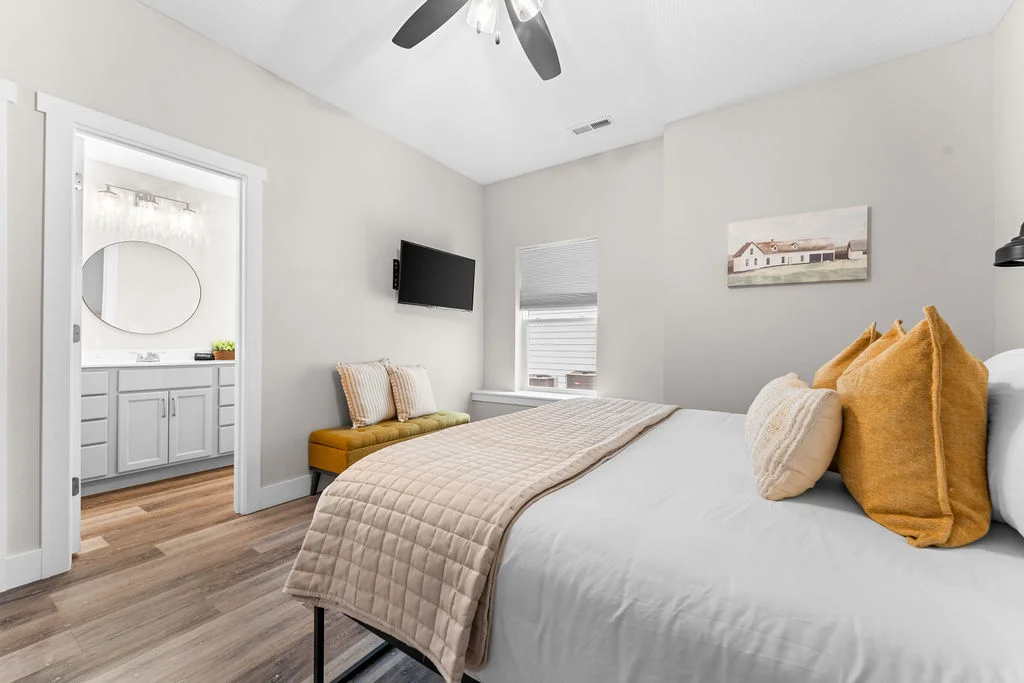 Lower level King bedroom with ensuite bathroom