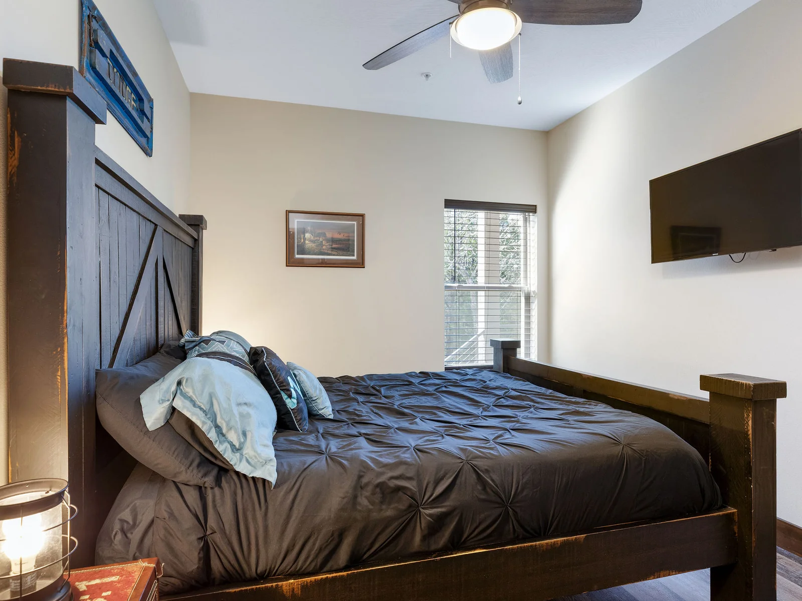 Lower level King bedroom with accessible bath