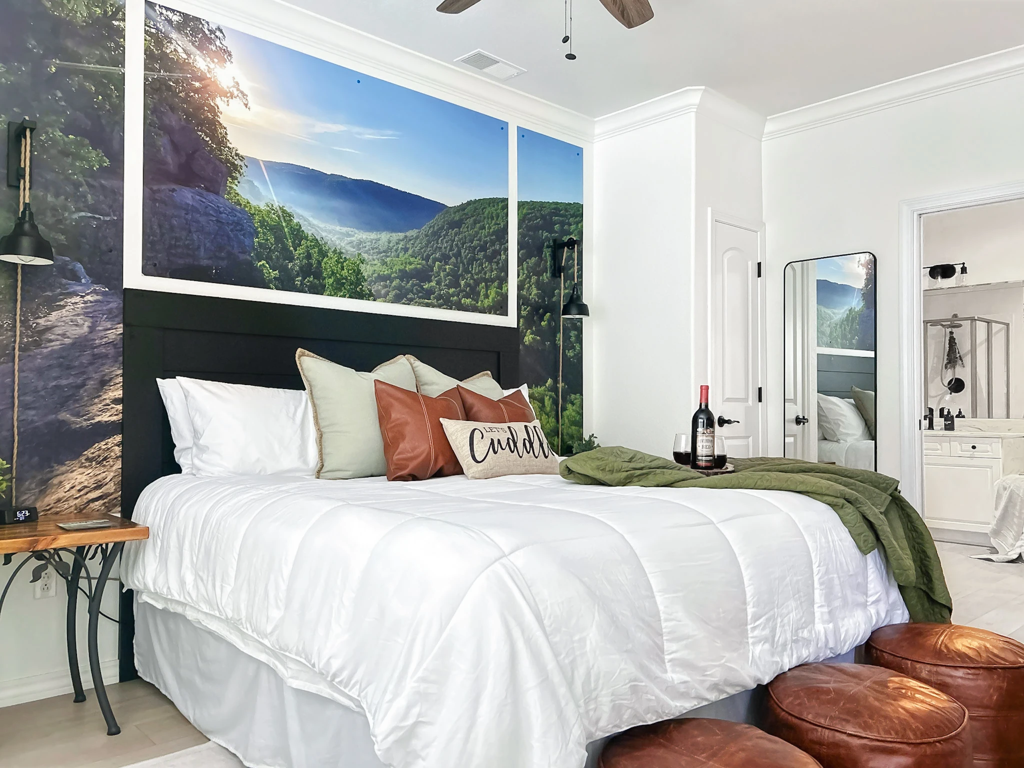 With a luxurious King bed...