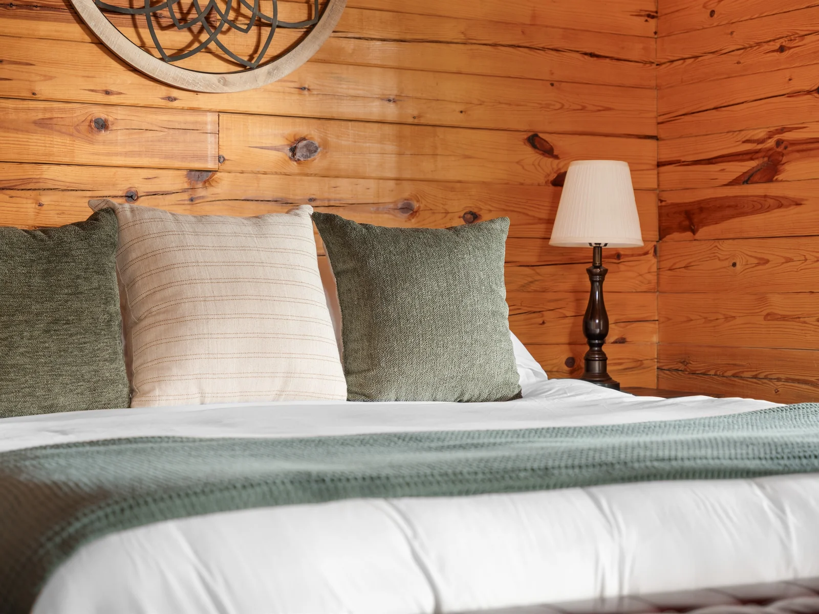 Indulge in deep, dreamy sleep in this luxurious king bed