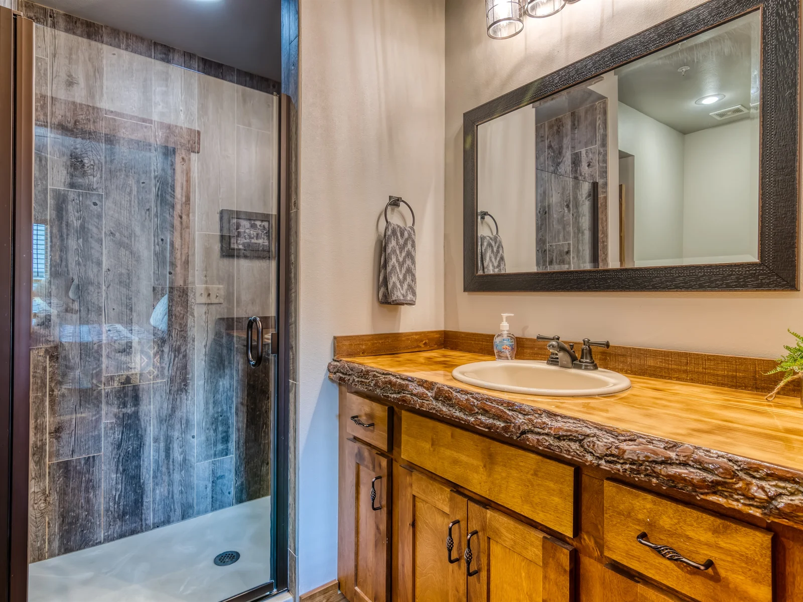 Lower level Jack and Jill bathroom