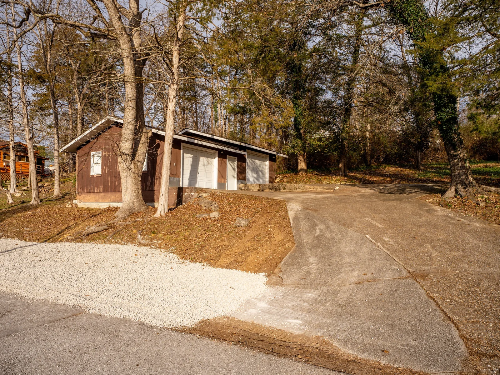 Additional parking across the street from the house in front of the garage