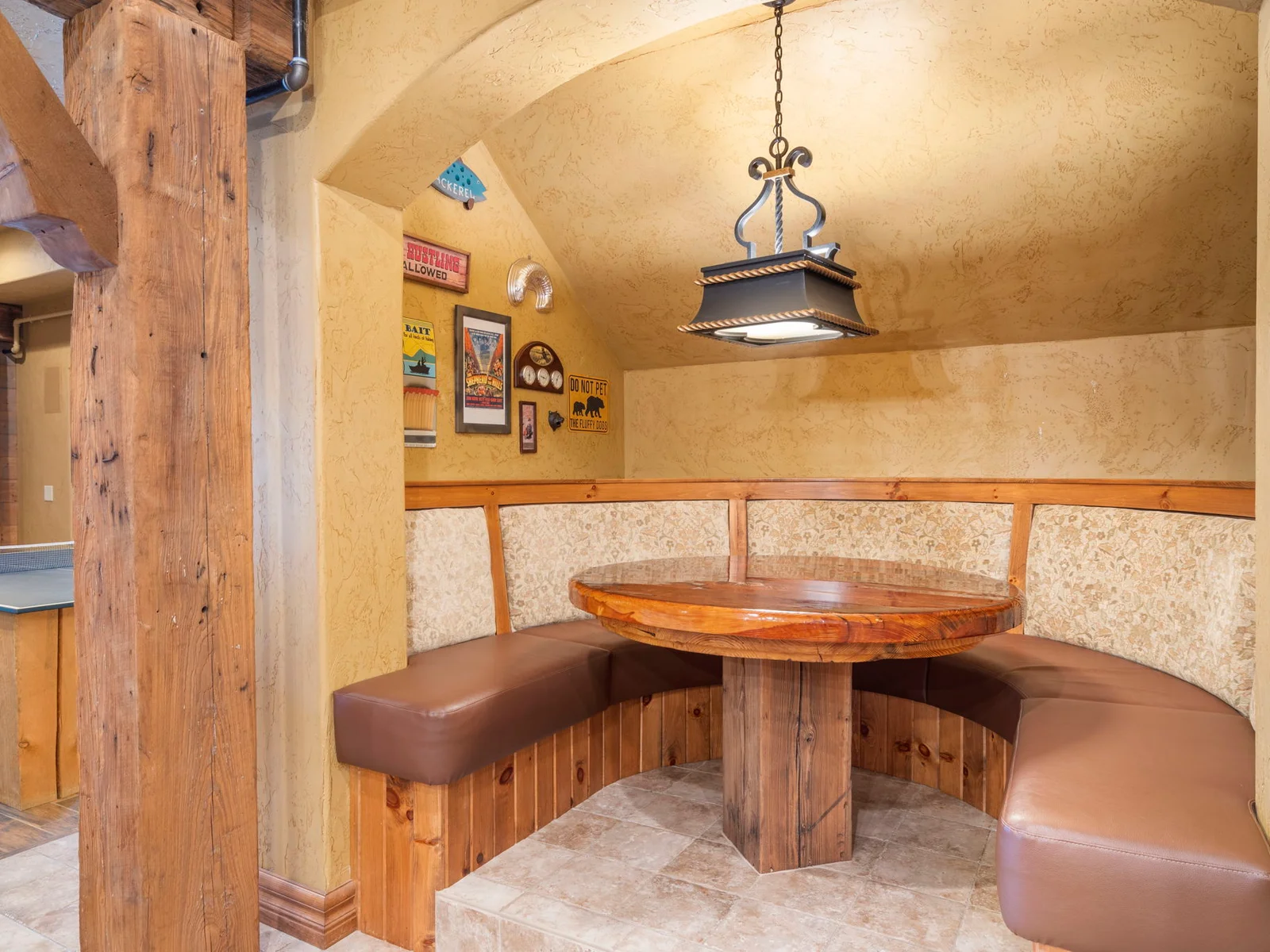 Lower level bar seating
