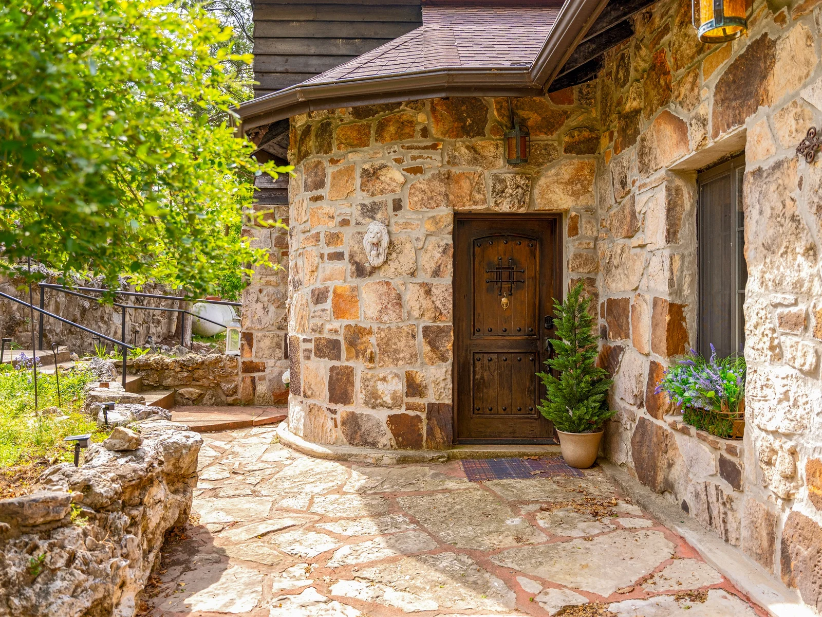 Charming stone entry with timeless character