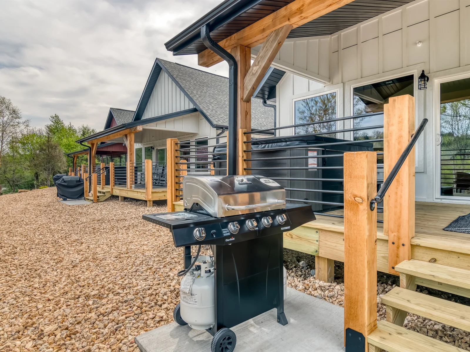 Grill your steaks and watch the lake