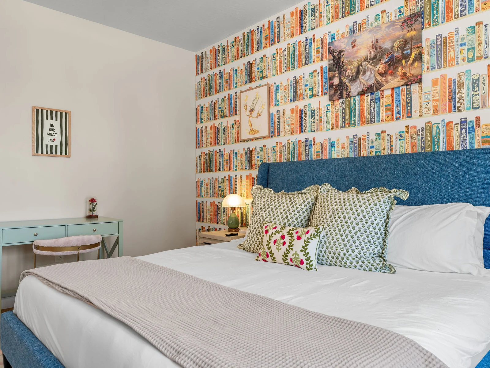 Be our guest! This Beauty and the Beast-inspired bedroom is designed to make your stay feel truly magical. ✨