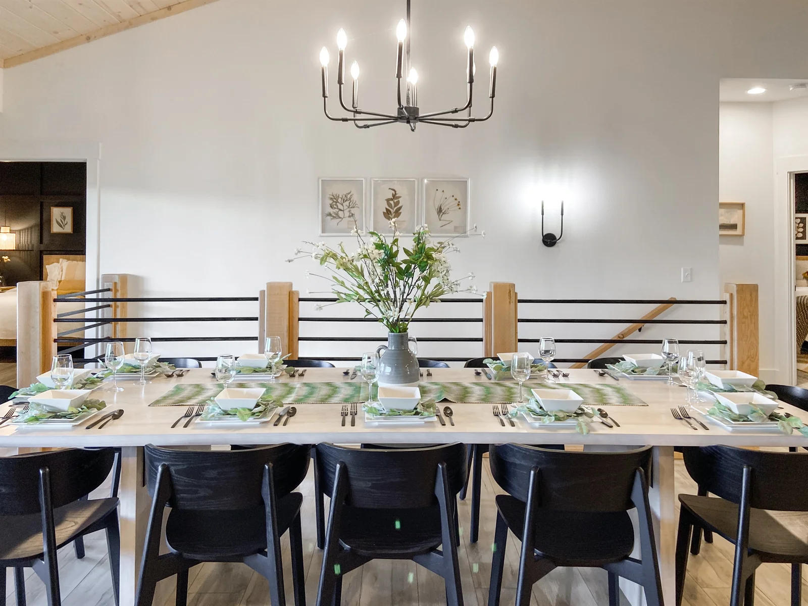 Dining table seats 12