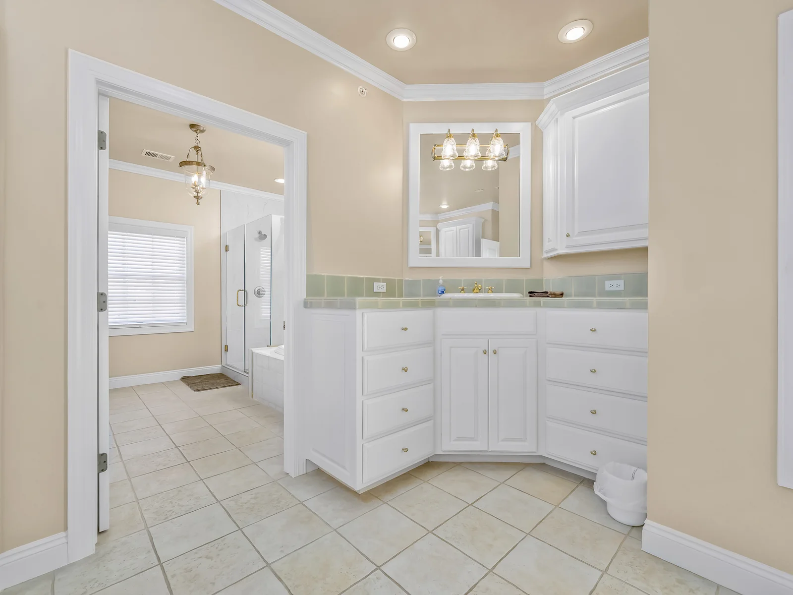 Extra tall second vanity in master suite