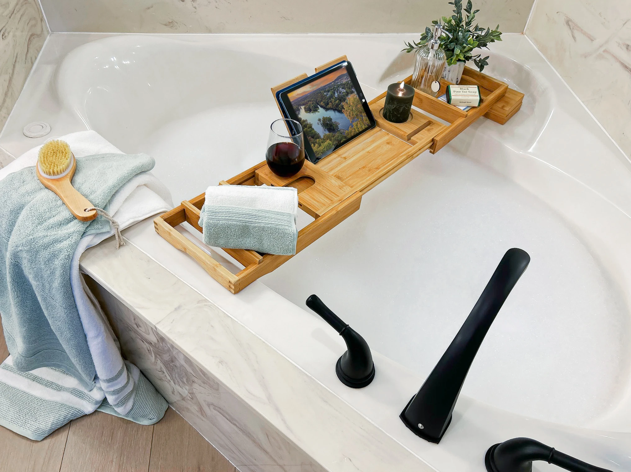 Bubble bath, wine, your favorite guilty pleasure viewing - the dream!