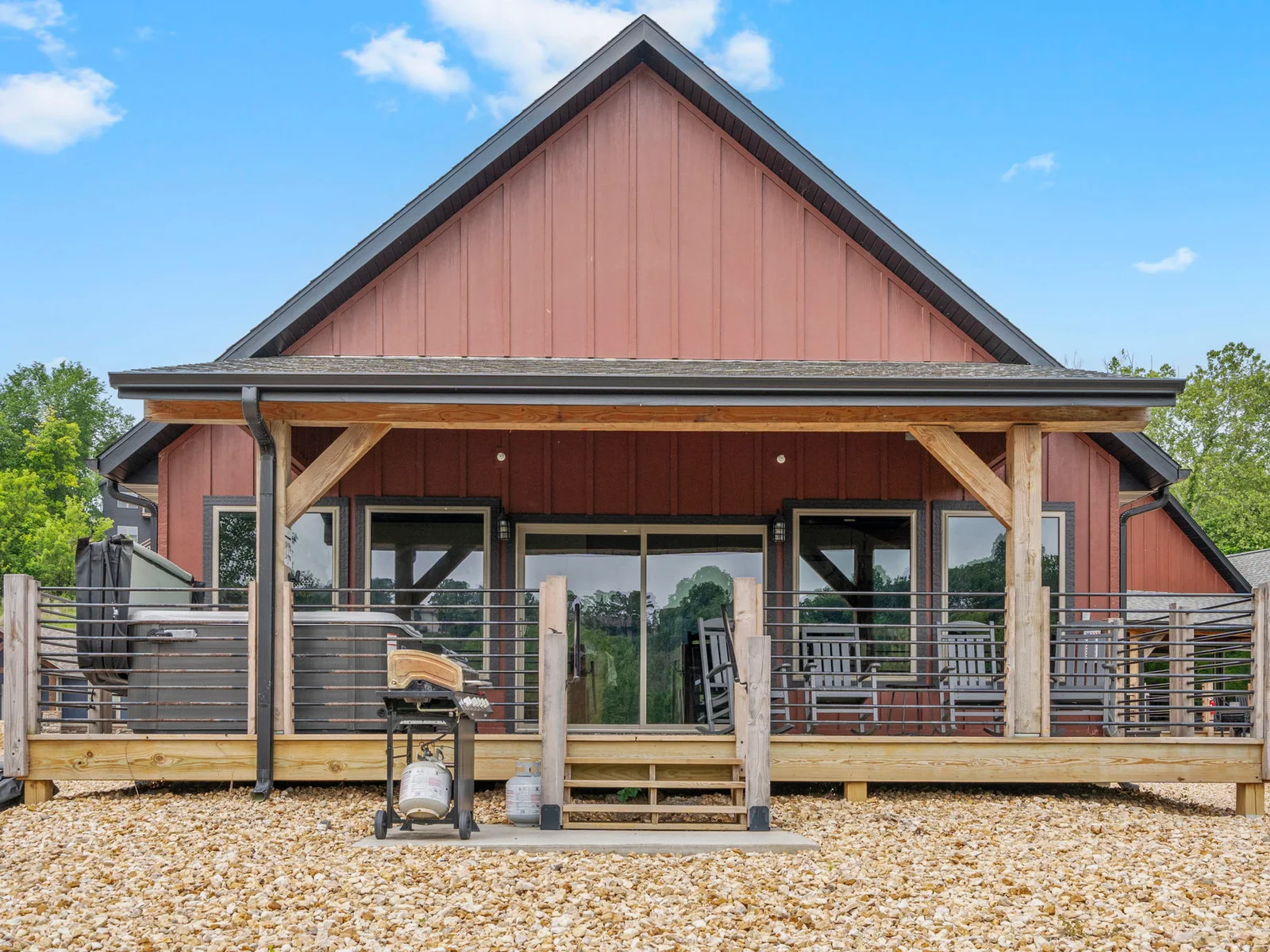 Relax on our rockers or in the hot tub!