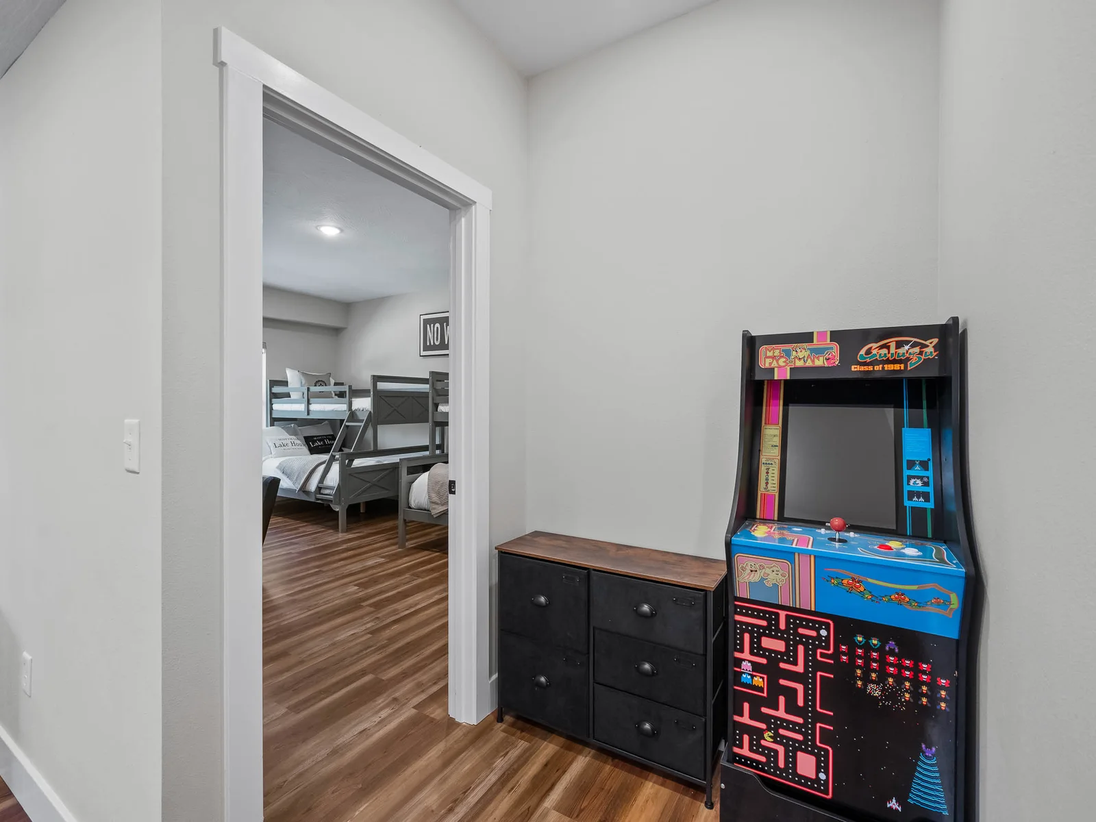 Tons of games on the stand up arcade game