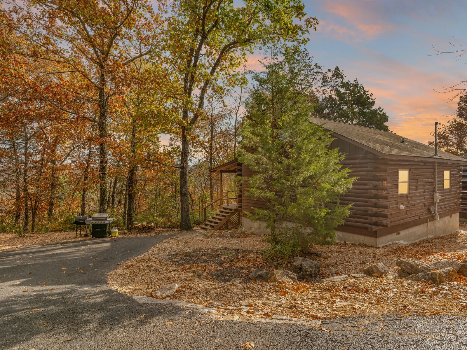 A warm, romantic retreat awaits through golden autumn hues