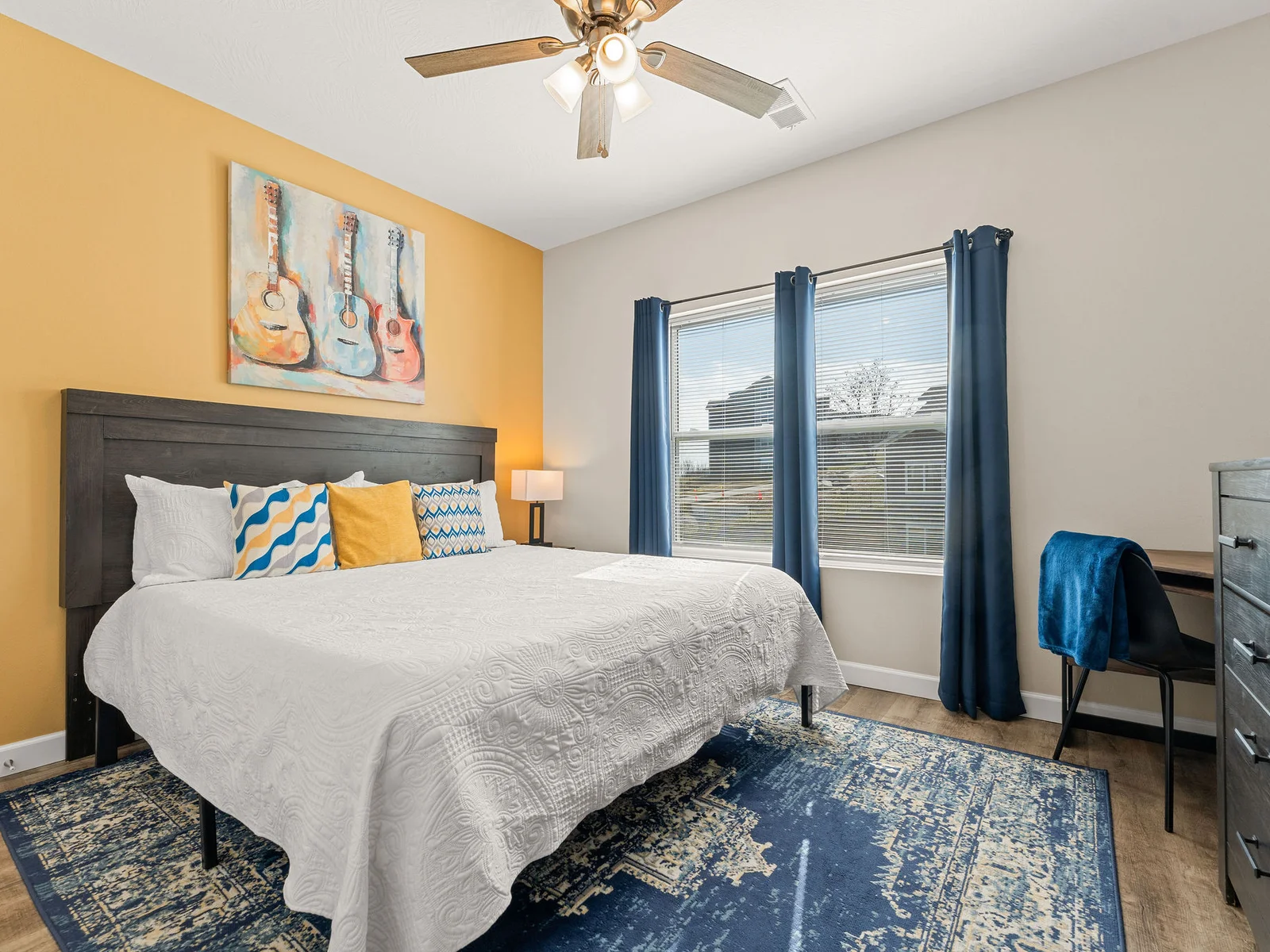 Wake up to Ozark sunrises just behind the room darkening blinds in the king bedroom windows. Set your alarm for the golden hour or skip it entirely. Either way, mornings here are worth getting out of bed for.