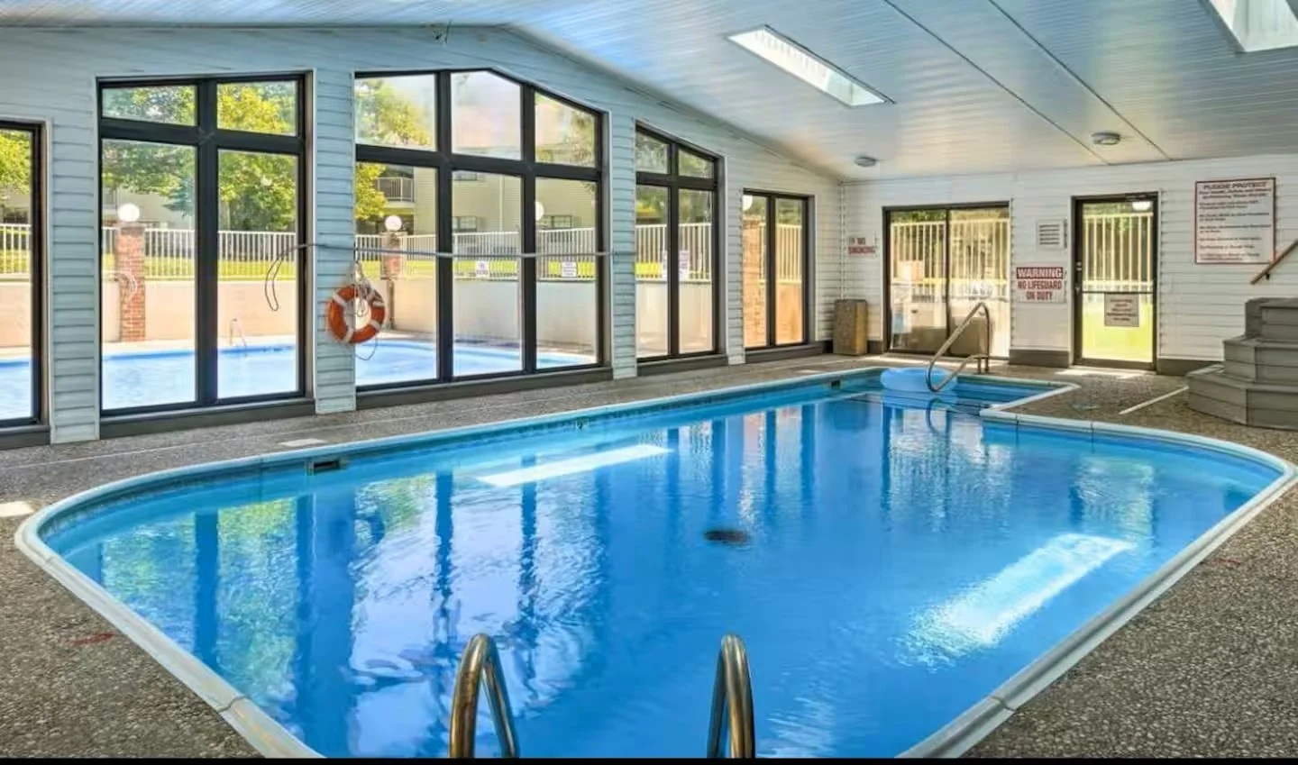 Indoor pool just steps from your Branson condo—perfect year-round.