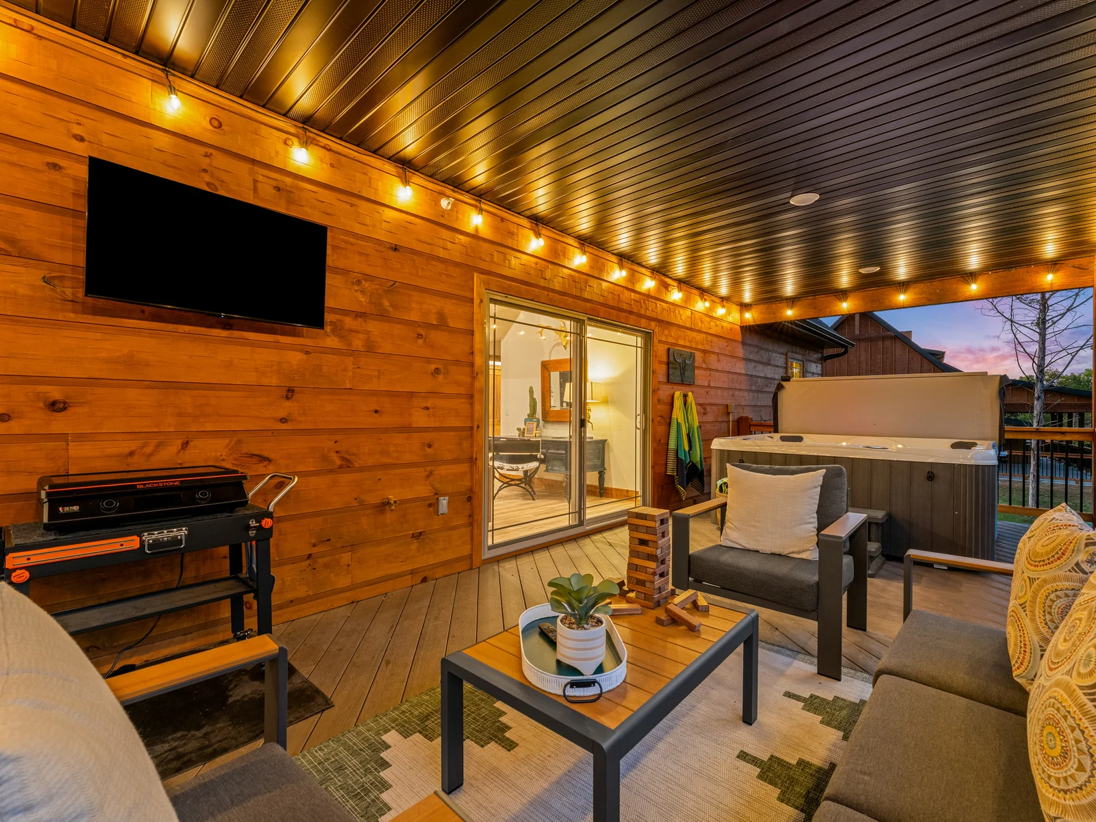 Catch the game on the back deck