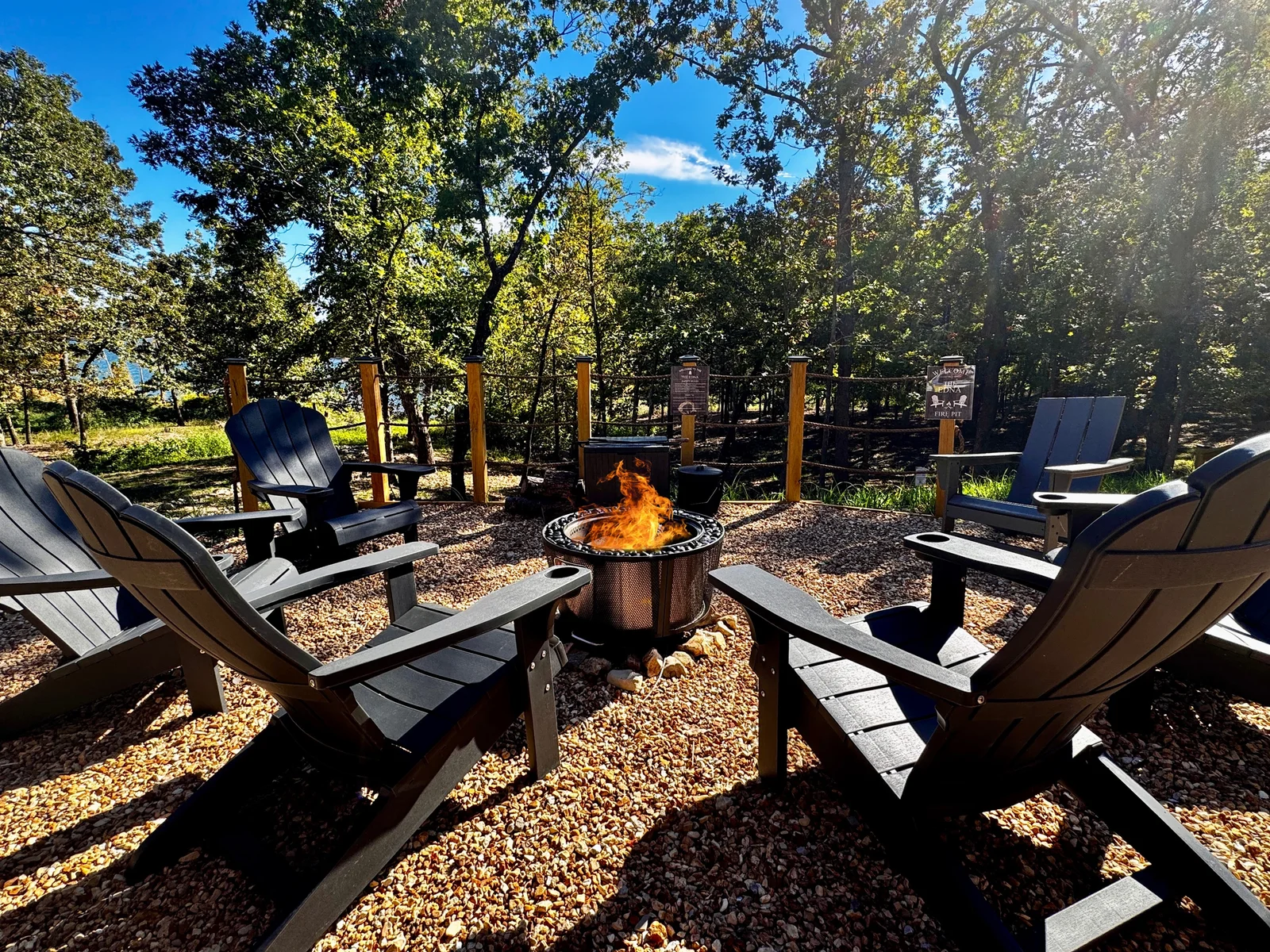 New fire pit with a view!