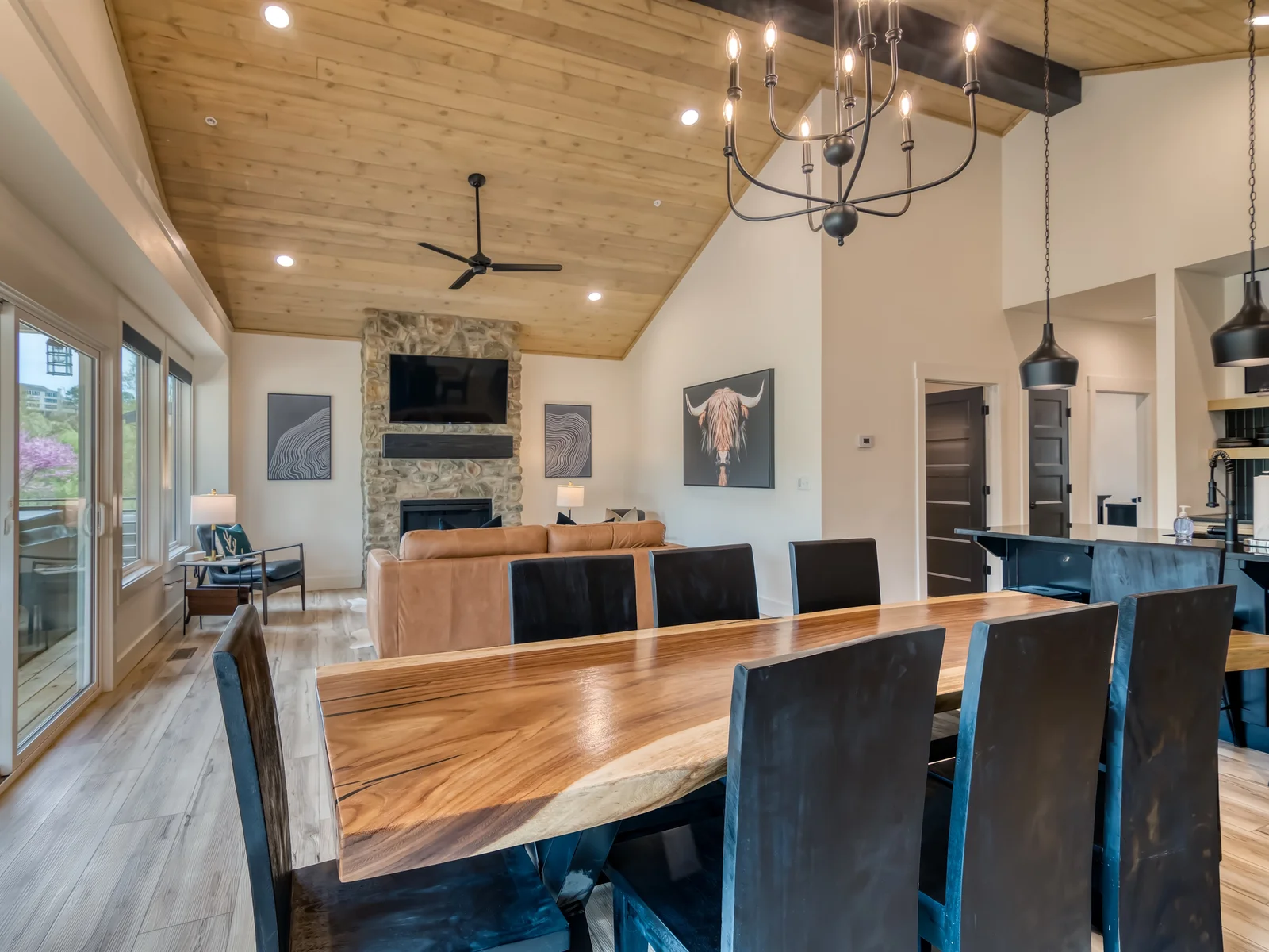 Handmade wooden dining table