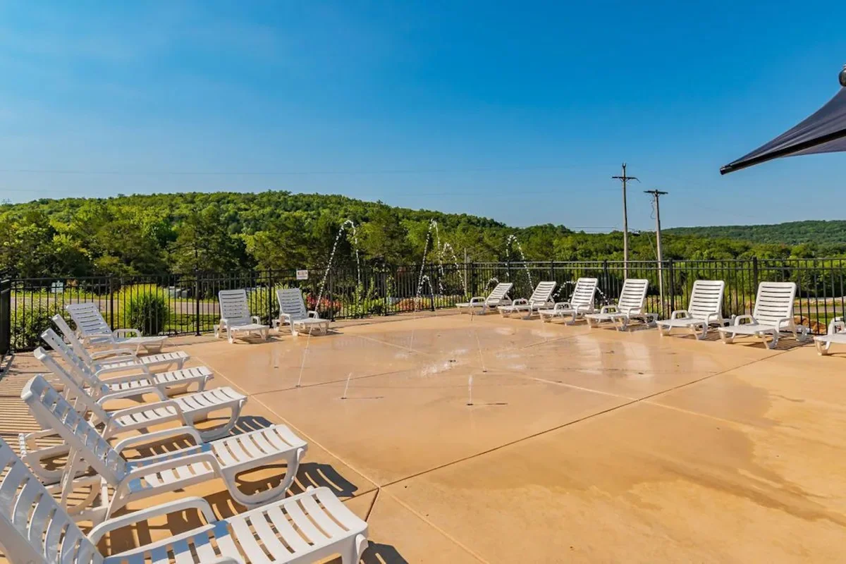 The splashpad is open during warm months and is great for kiddos.
