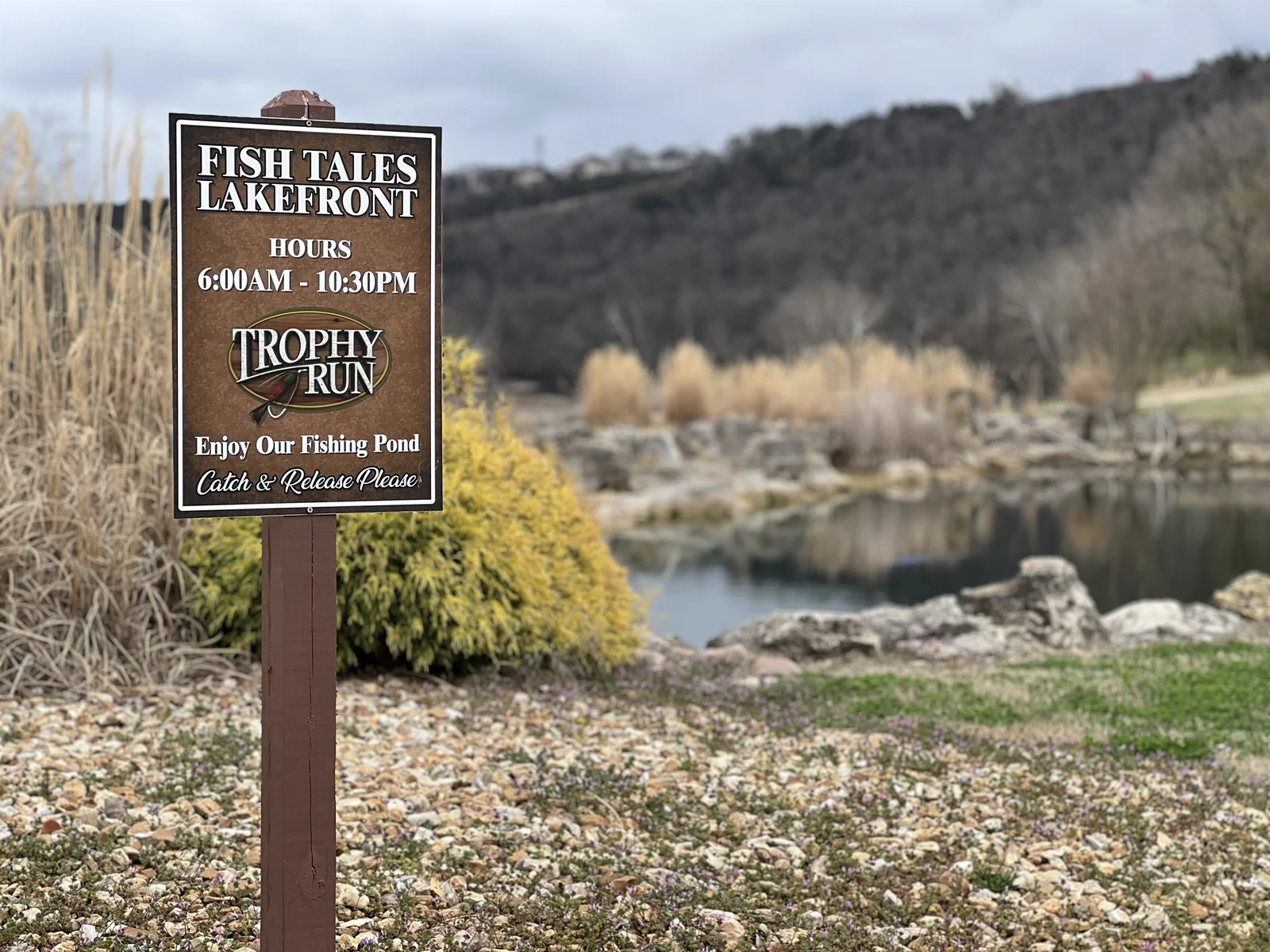 Catch and release pond for our beginner fishers!