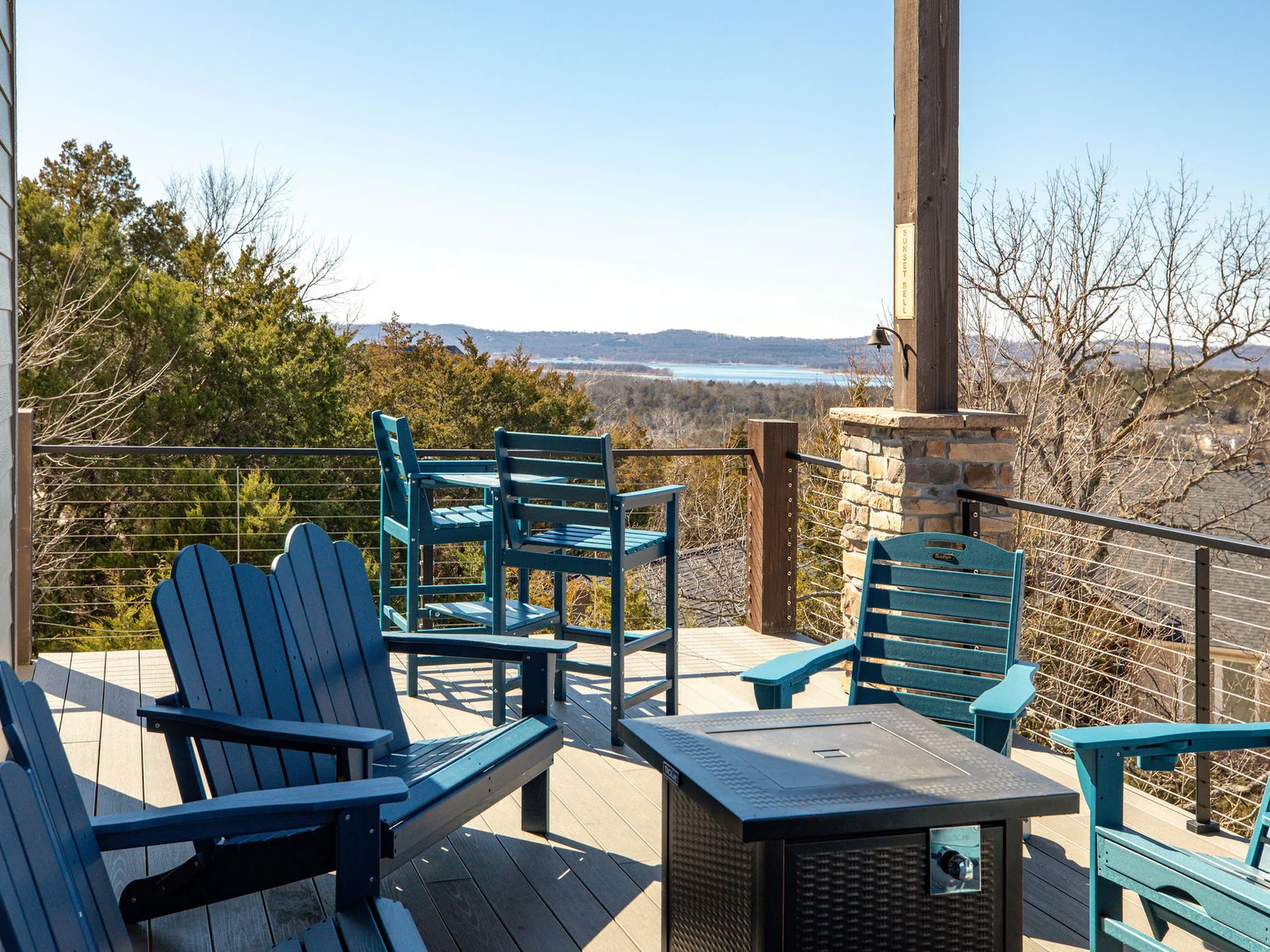 Sit around the firepit and enjoy the lake view!