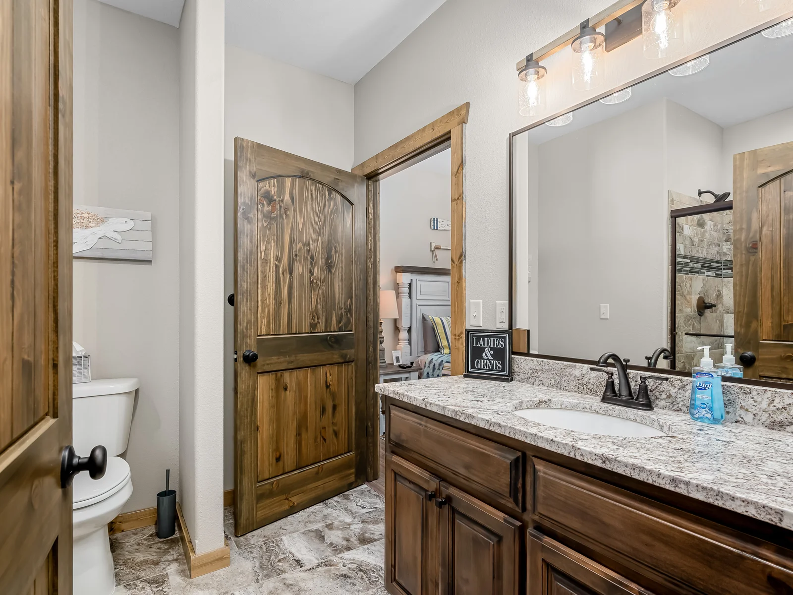 Main floor guest bath that attaches to King bedroom
