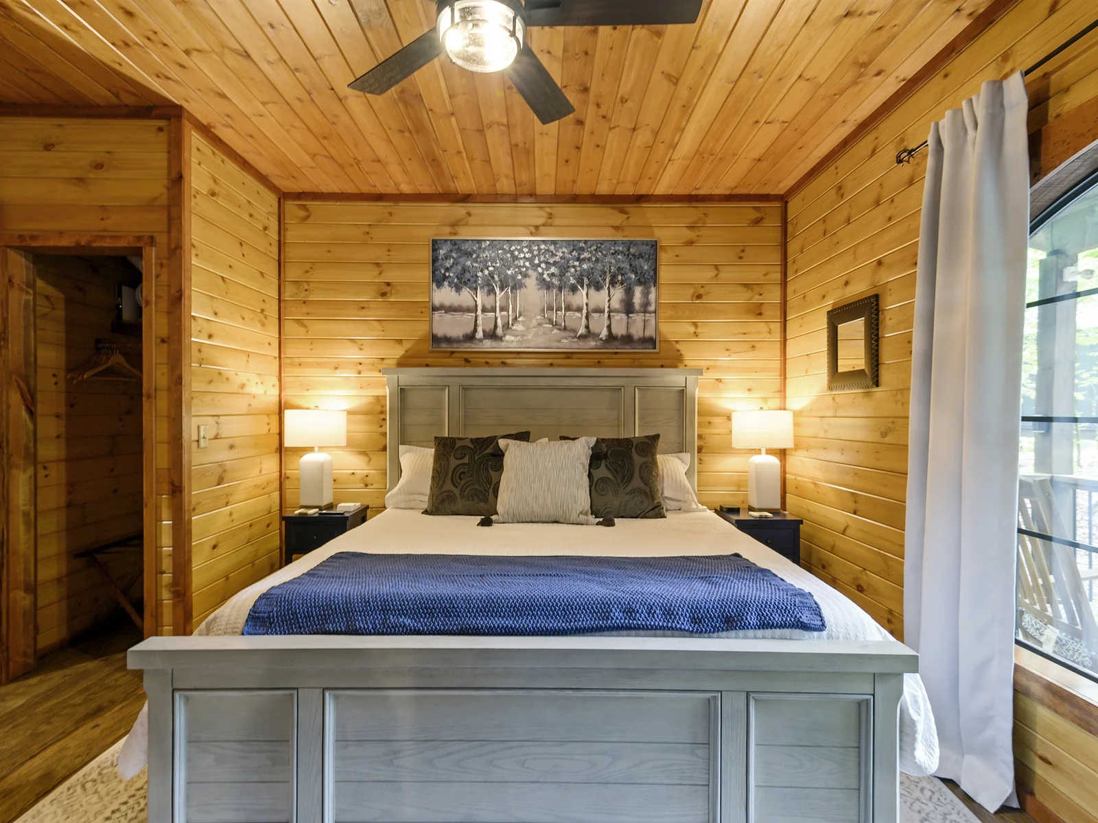 The king size master bedroom is pure tranquility.