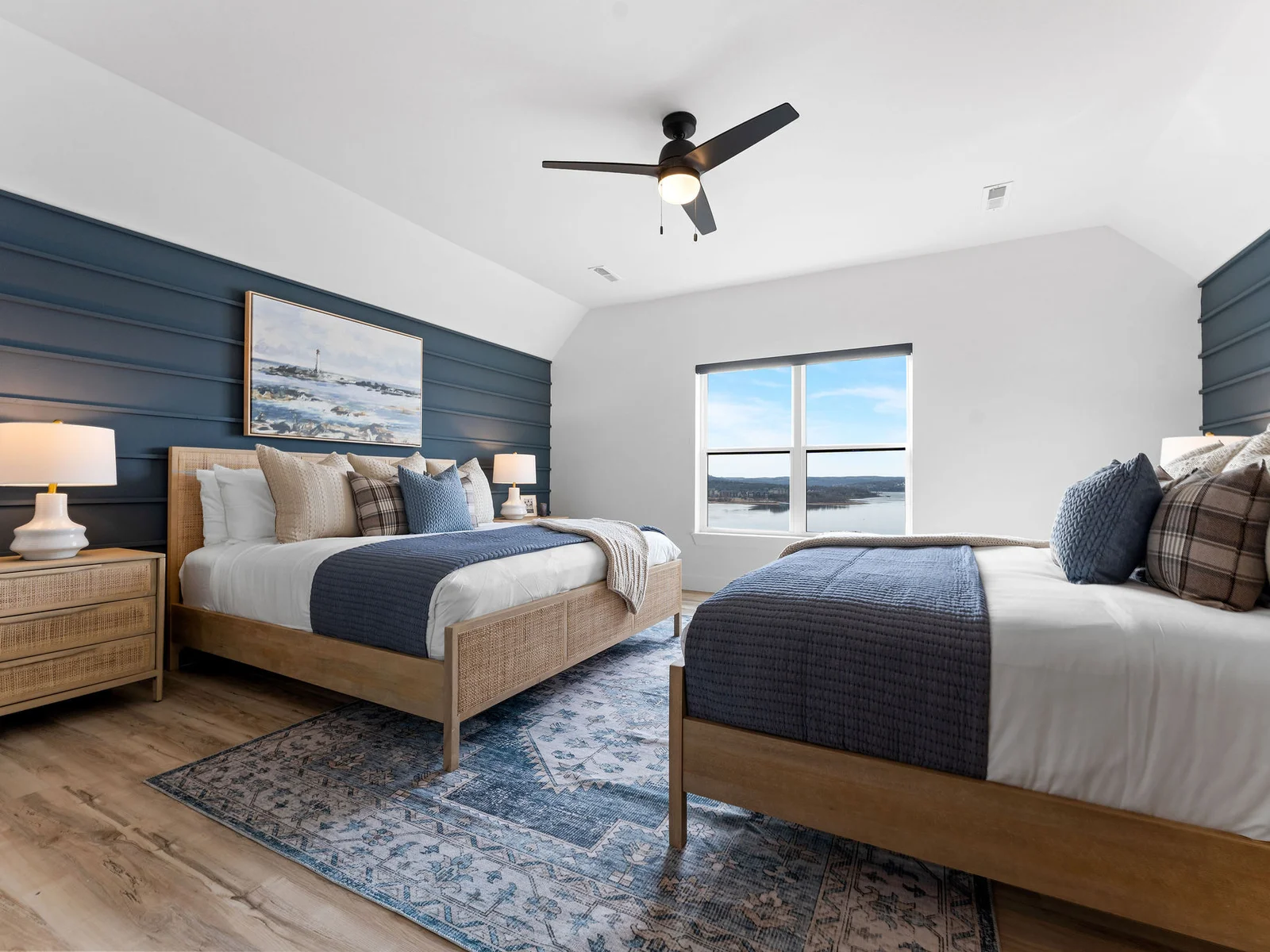 Upper level double King bedroom with a view!
