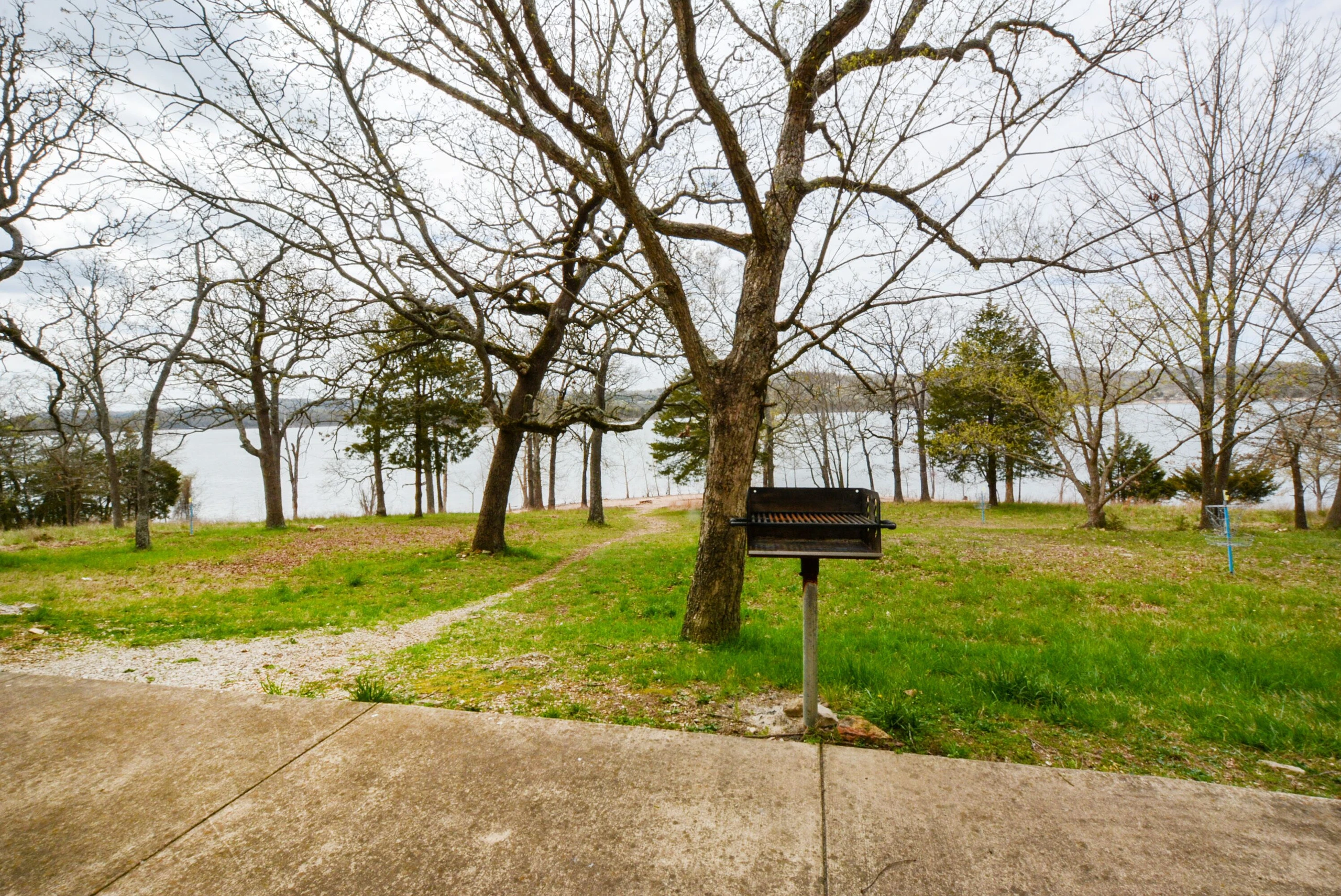 The lake is an easy walk from the condo