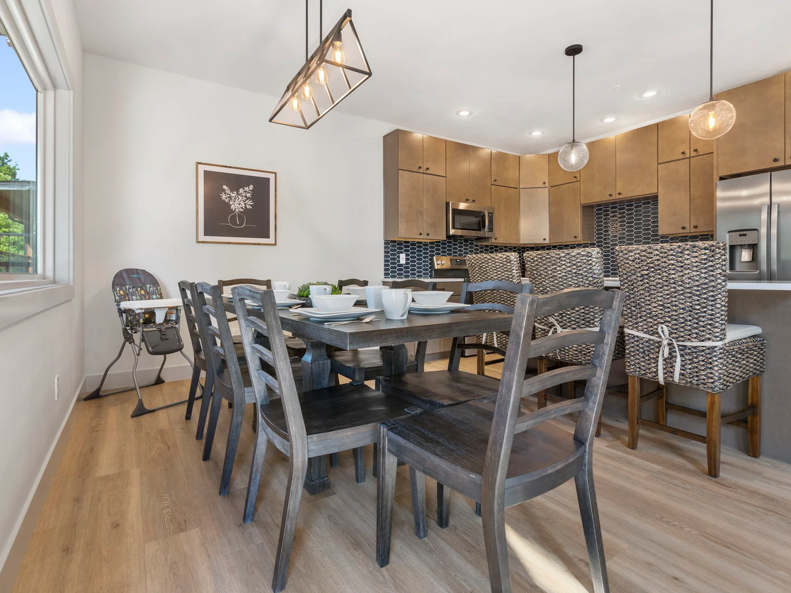Plenty of seating at the dining table