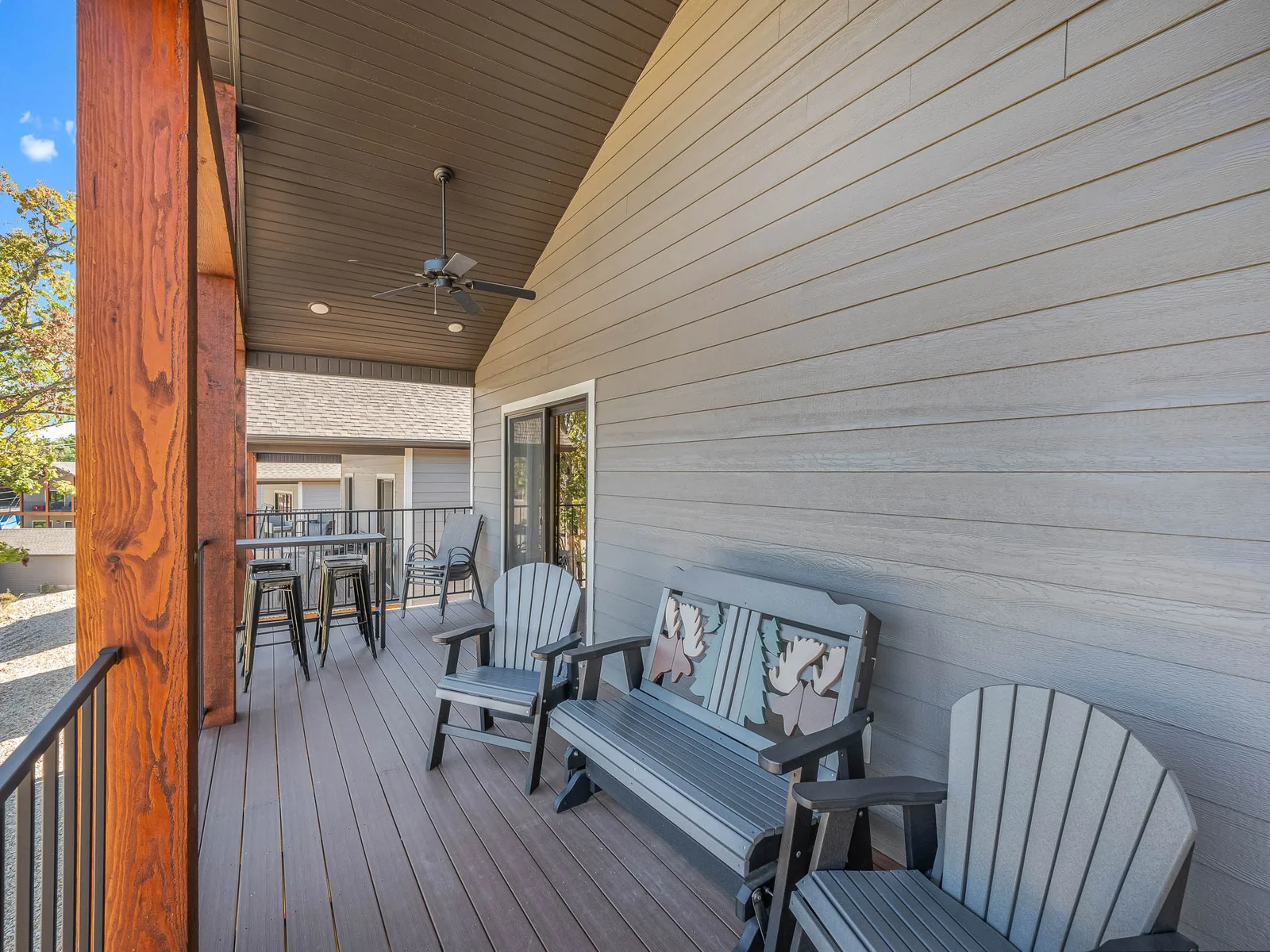 Bar top tables for outdoor dining