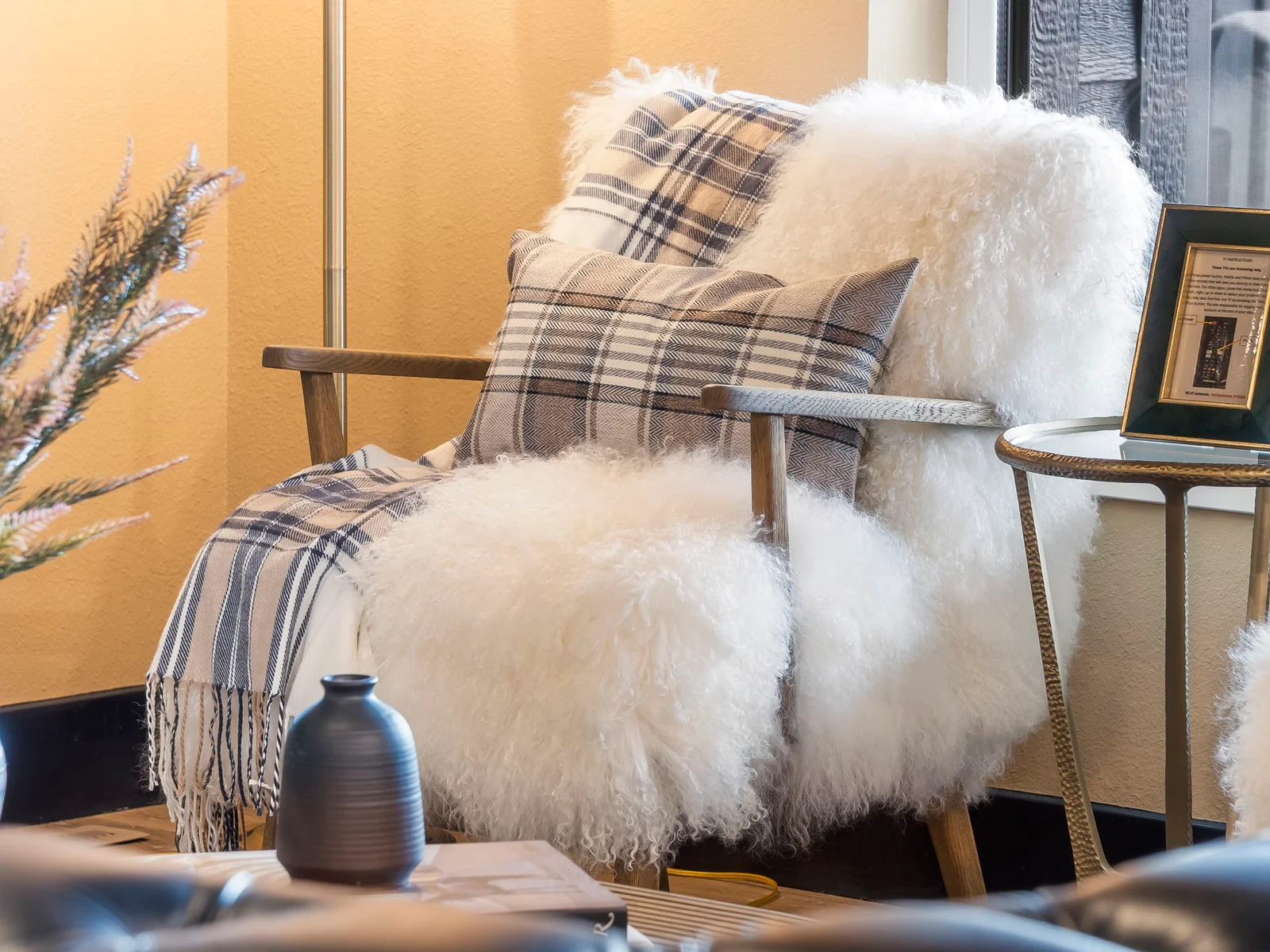 Cozy chairs and couches throughout