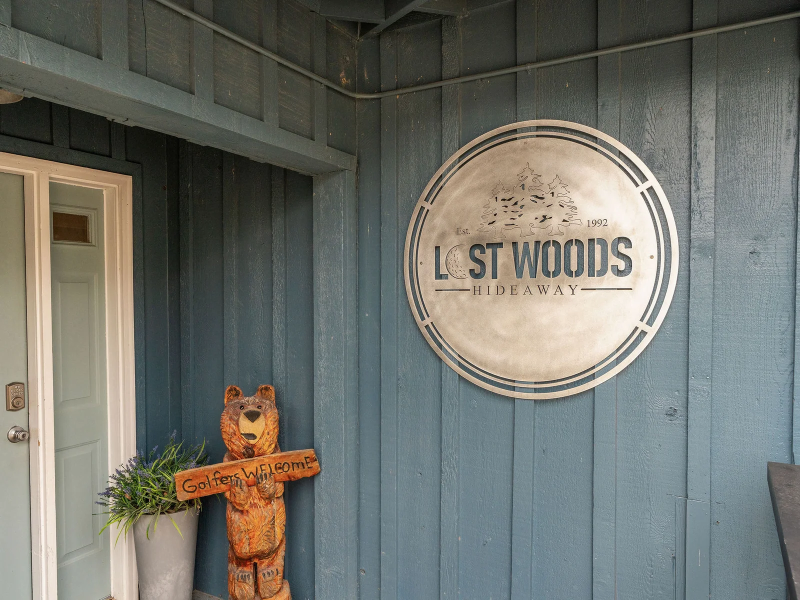The Lost Woods Hideaway community — established 1992. The golf courses, pickleball courts, restaurant, lounge, and outdoor amenities are all part of this gated community your house is in.