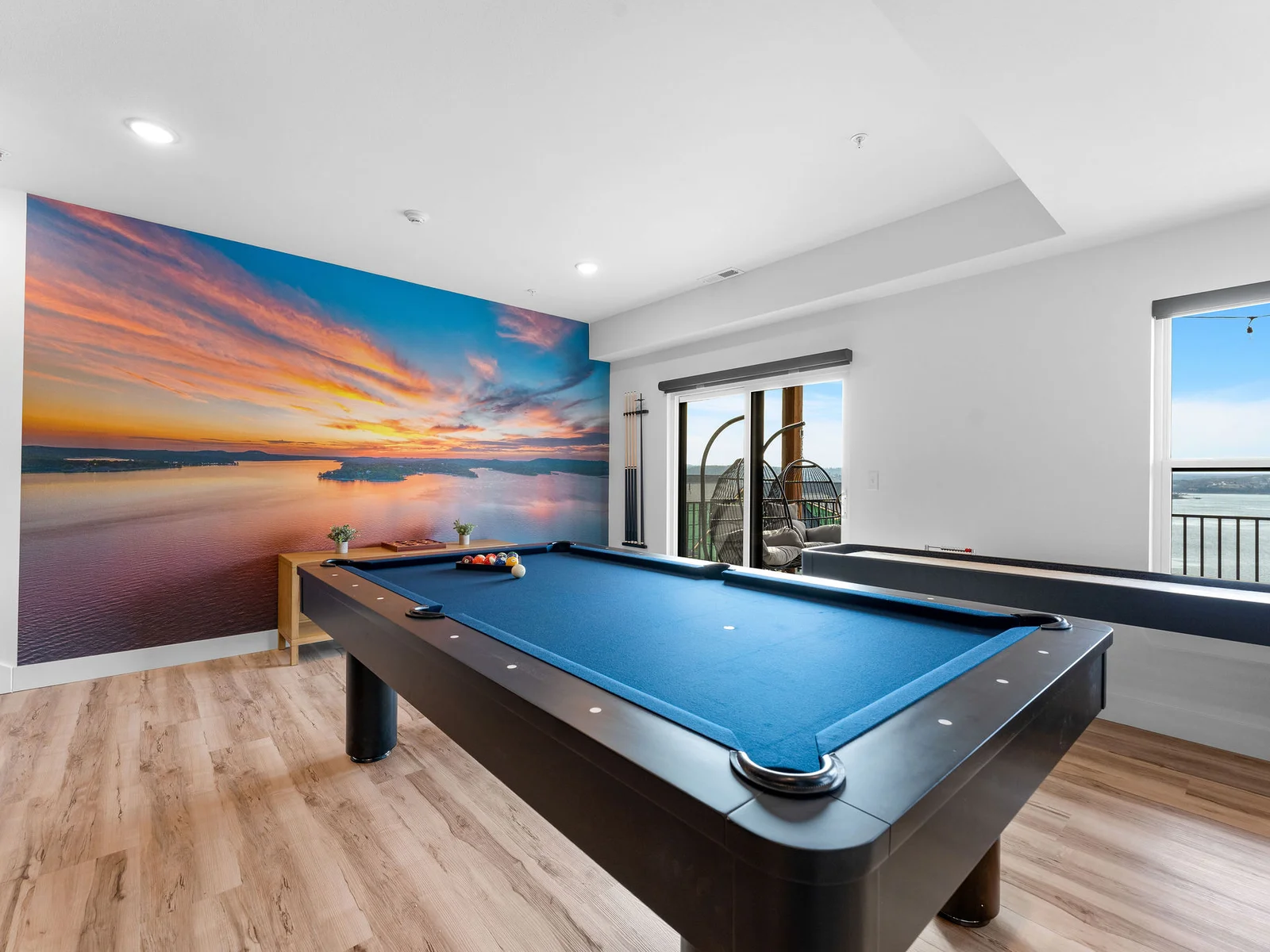 Pool table and shuffleboard