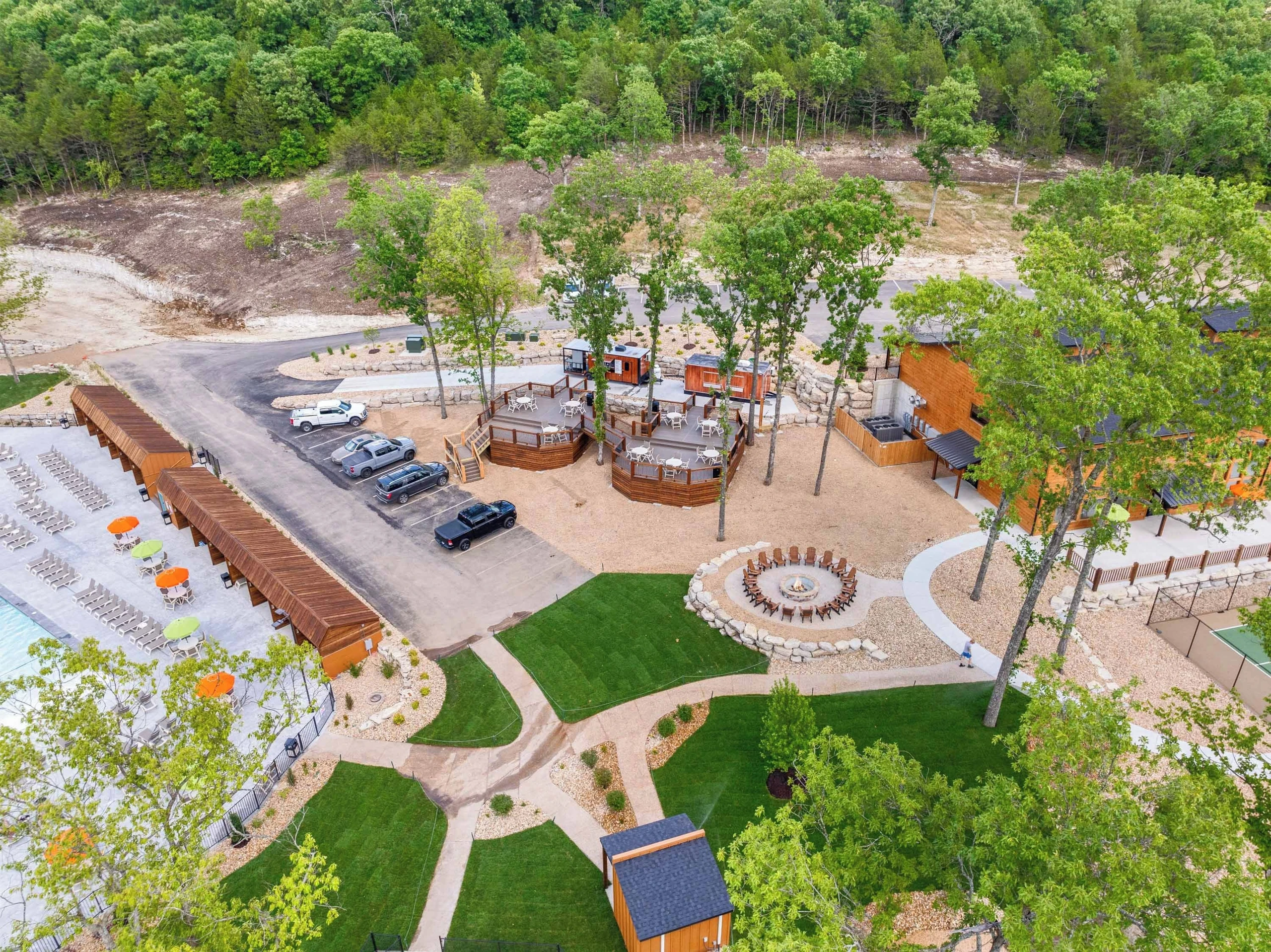 Amenity area walking distance from the cabin.