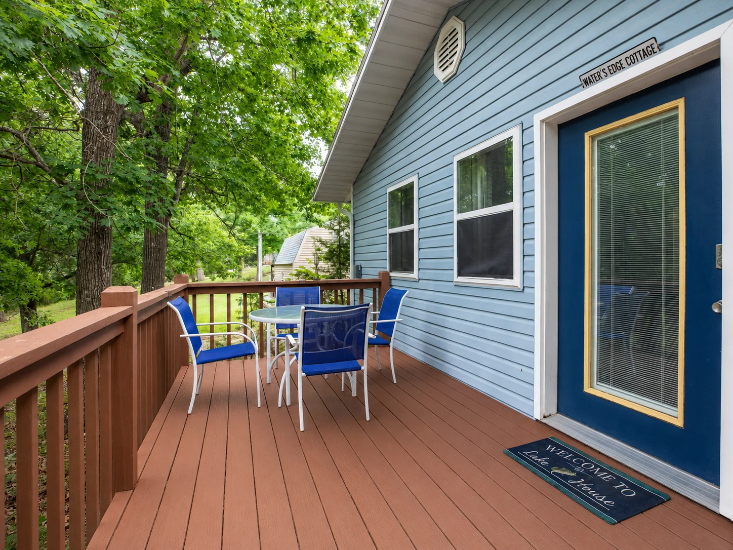 Patio deck seating - hot tub coming soon!