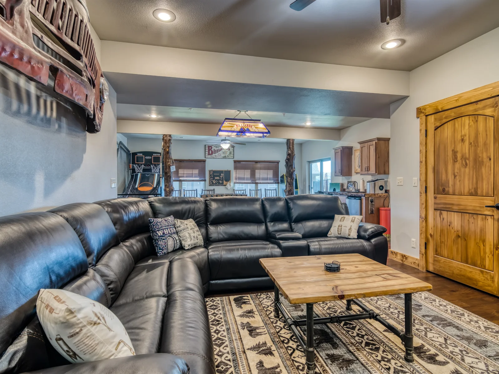 Comfortable sectional to watch the ballgame!