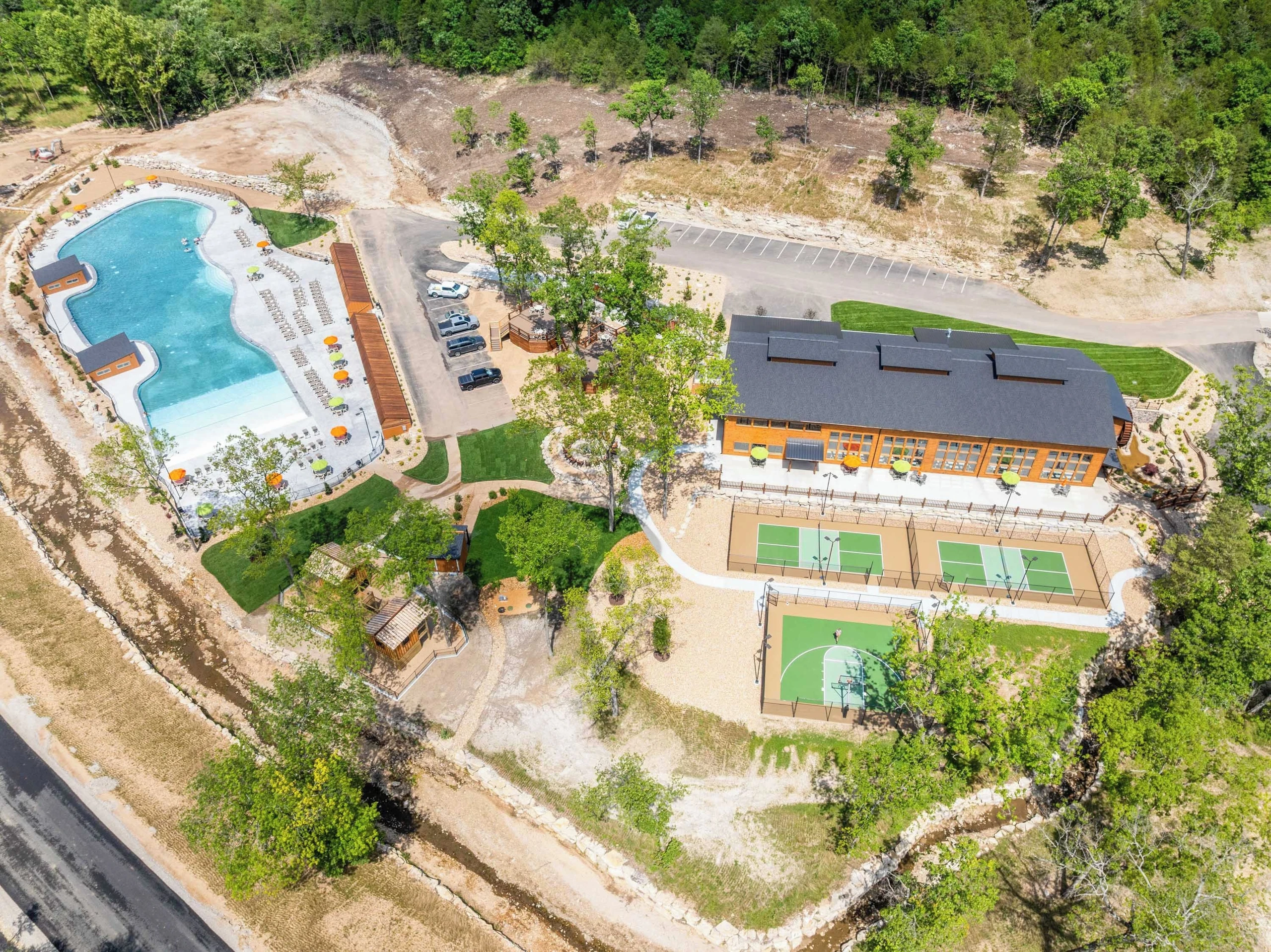 Aerial view of amenities closest to your cabin.