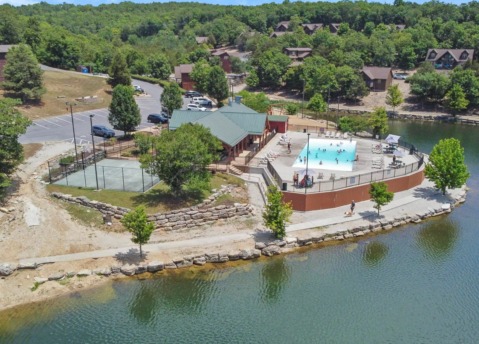 Another community pool and basektball court by the lake!